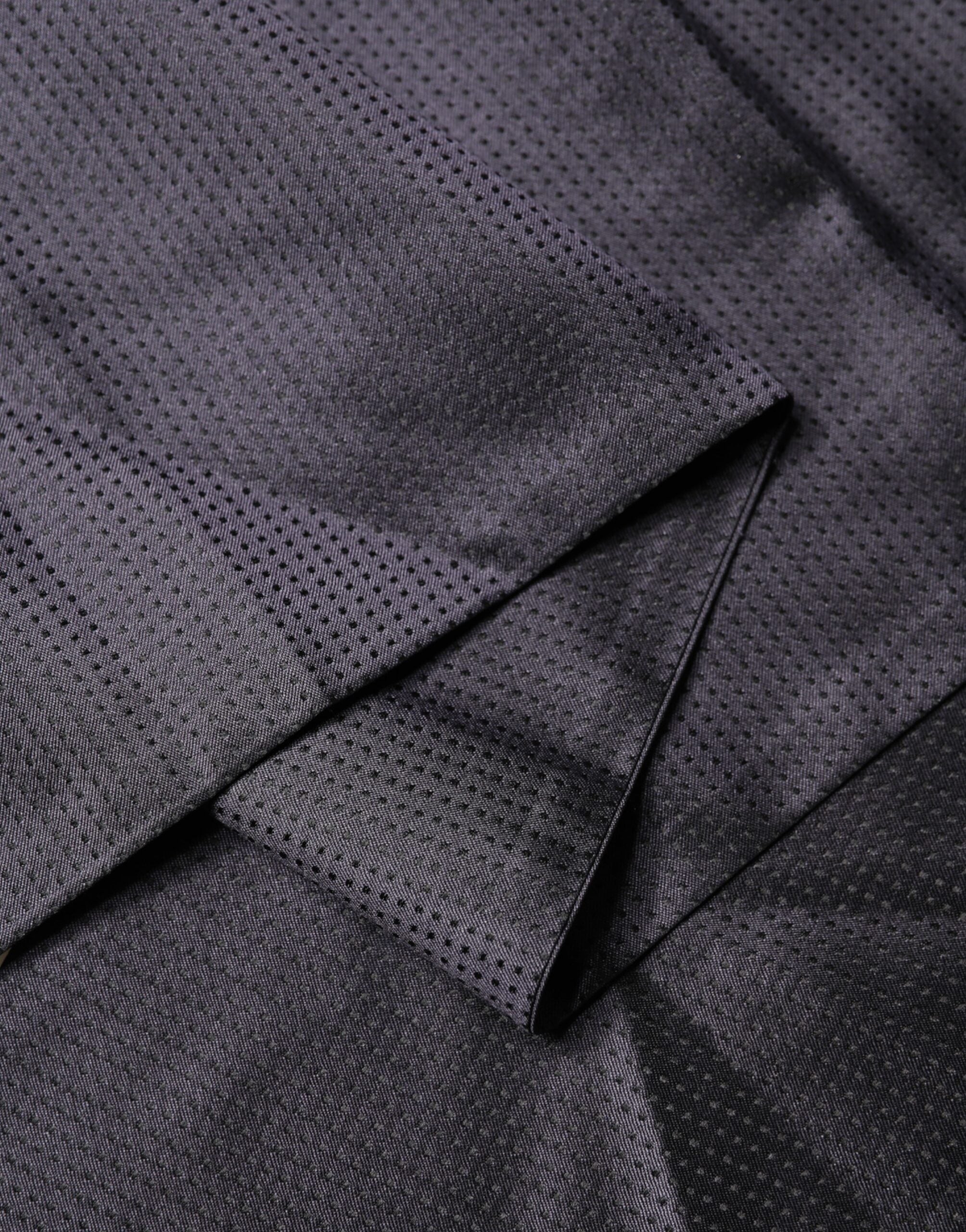 Black Satin Silk Fringes Neck Foulard Scarf - ventzia