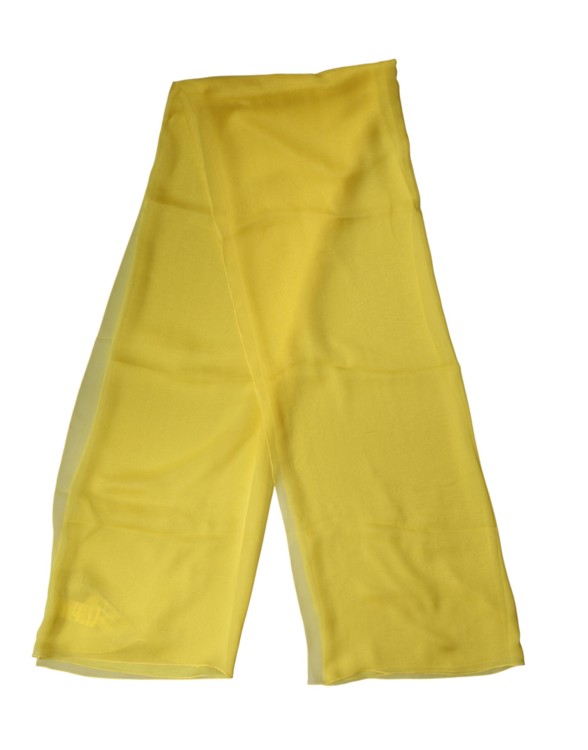 Yellow Silk Stole Neck Wrap Shawl Men 200cm x 130cm Scarf - ventzia
