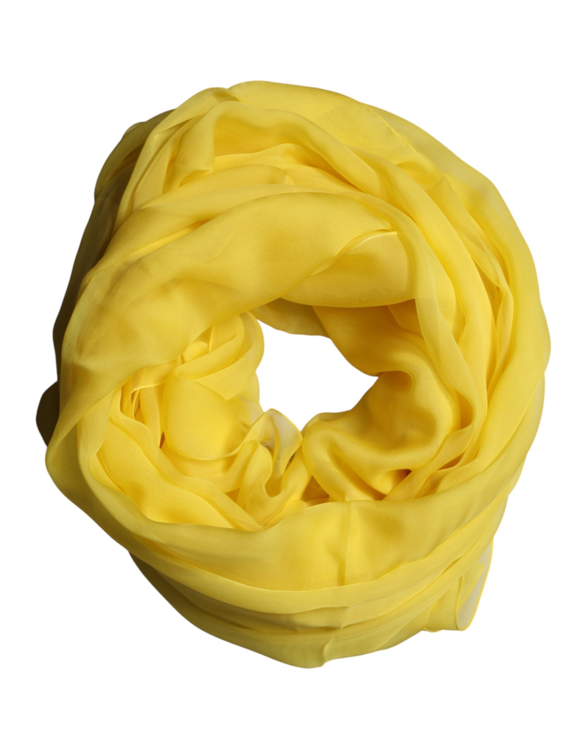 Yellow Silk Stole Neck Wrap Shawl Men 200cm x 130cm Scarf - ventzia