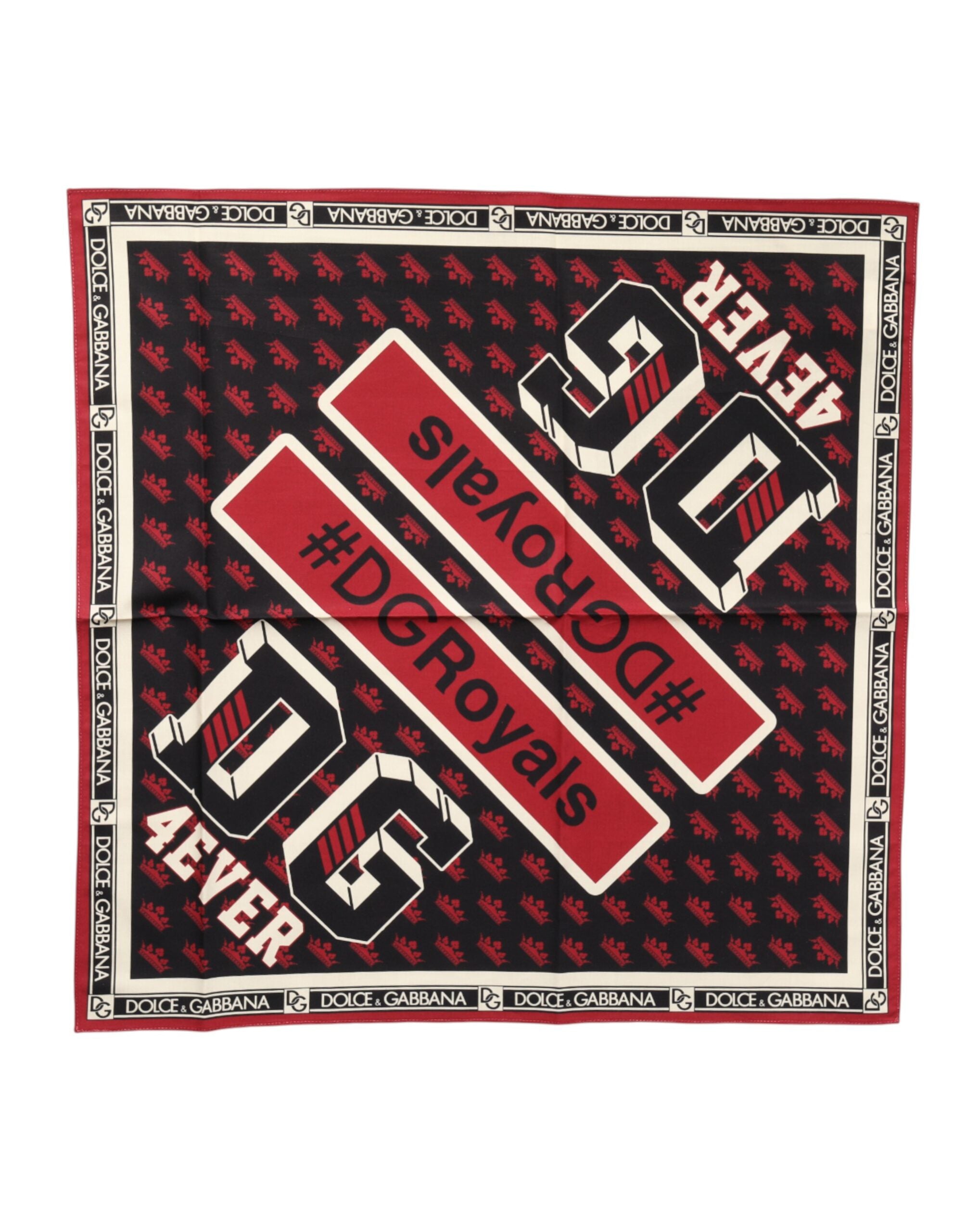 Multicolor #DGRoyals Square Foulard 50cm x 49.5cm Scarf - ventzia