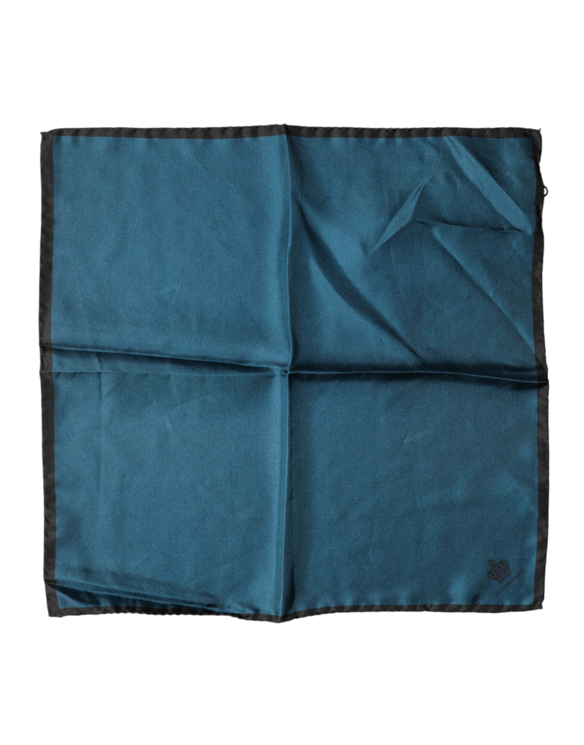 Blue Silk Square Pocket Handkerchief Scarf - ventzia