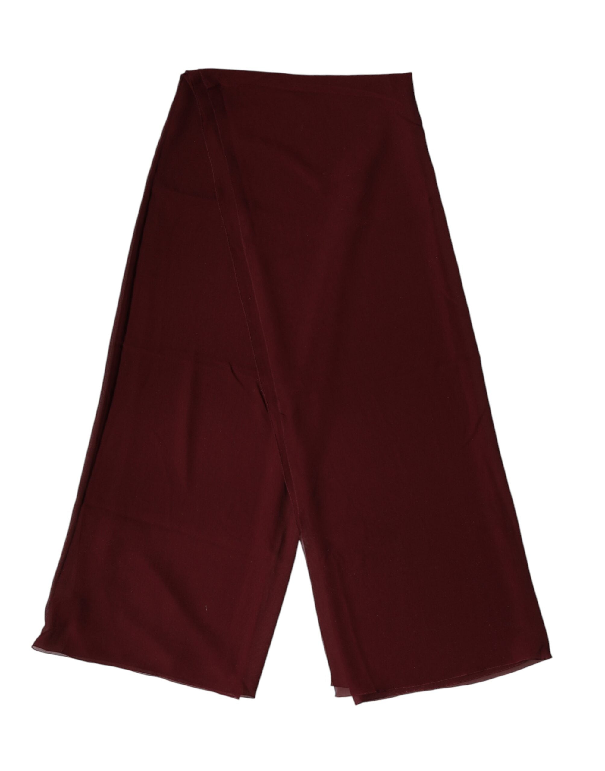 Maroon Silk Stole Neck Wrap Shawl Men 200cm x 130cm Scarf - ventzia