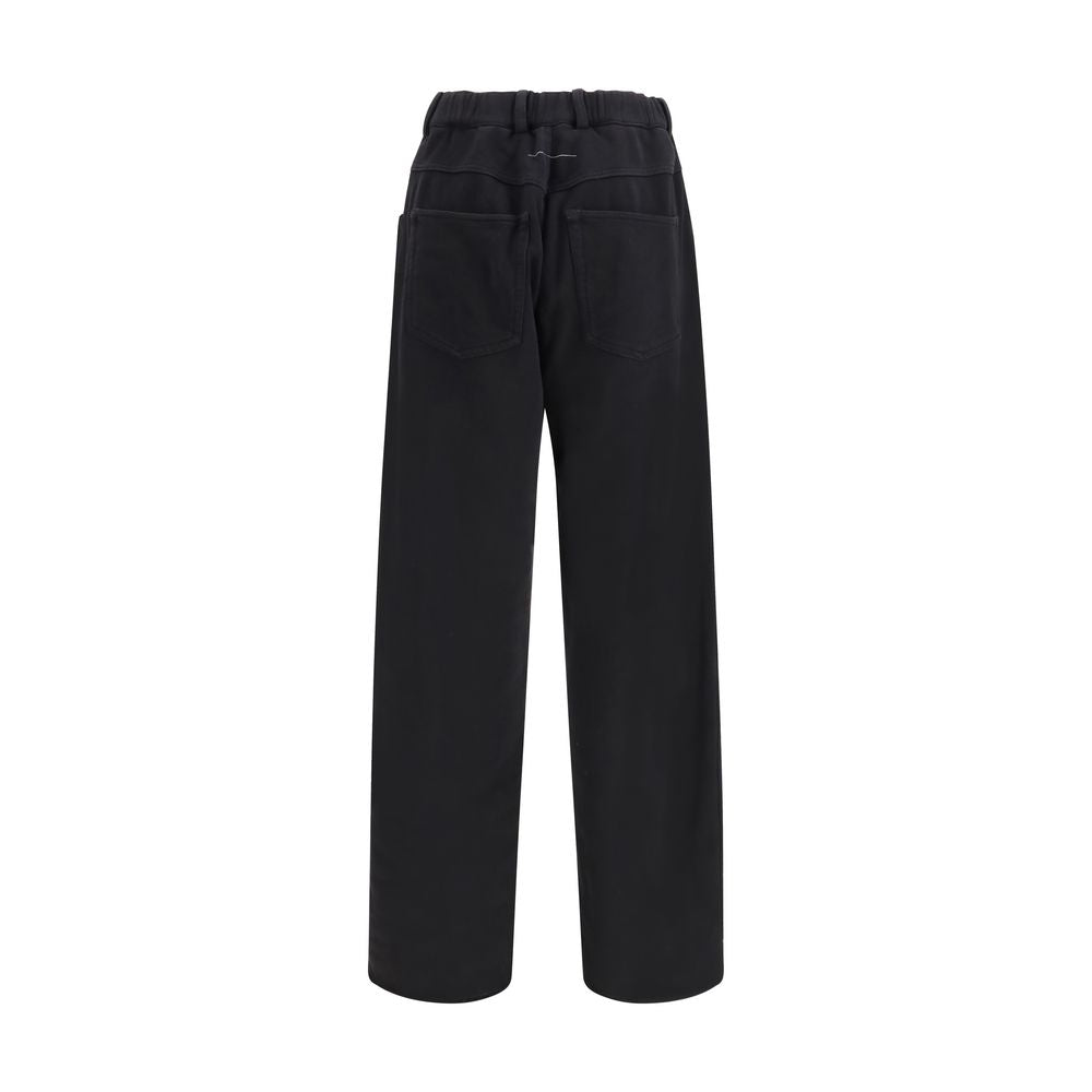 Black Cotton Athletic Pants - ventzia