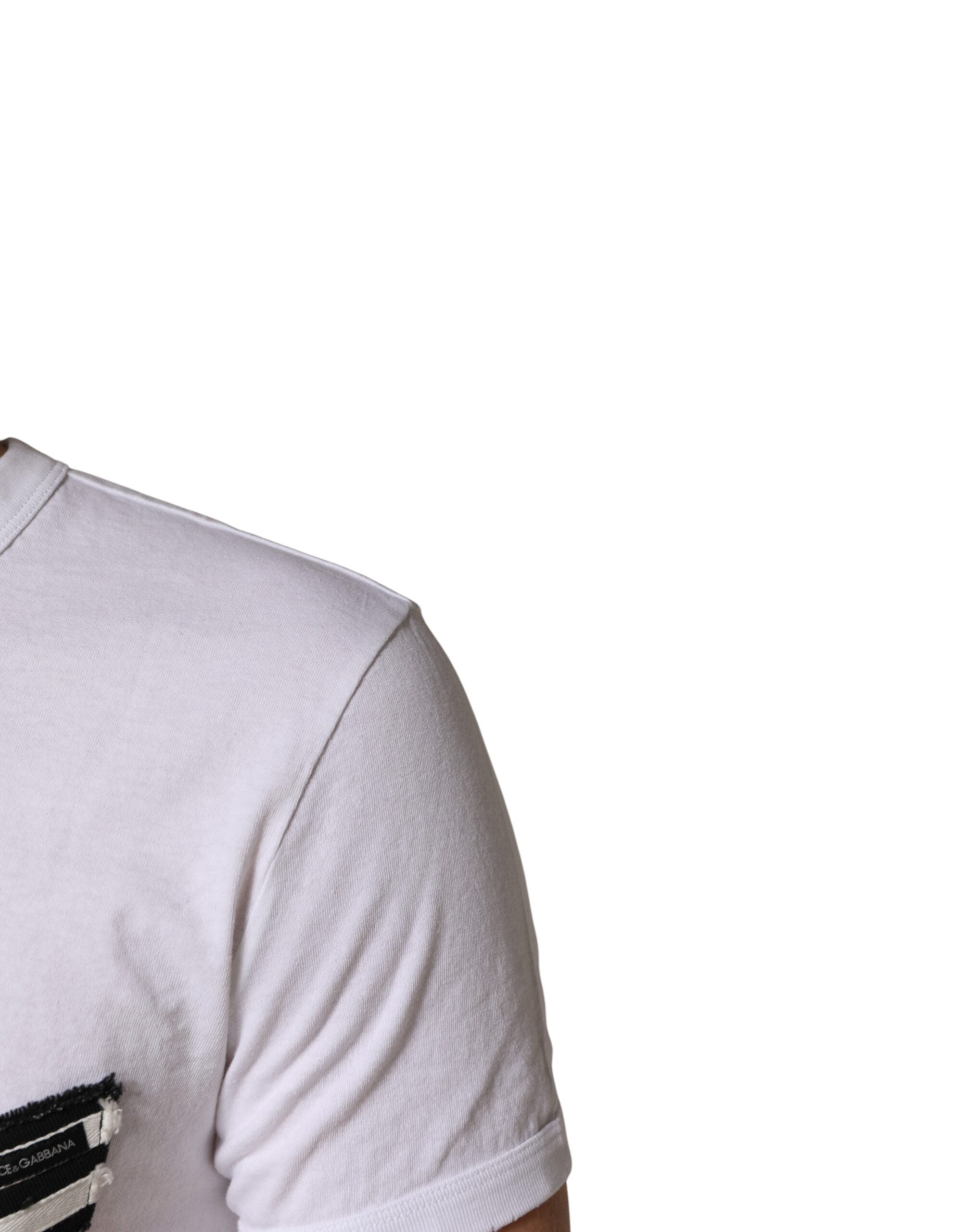 White Stripes Cotton Crew Neck Tee T-shirt - ventzia