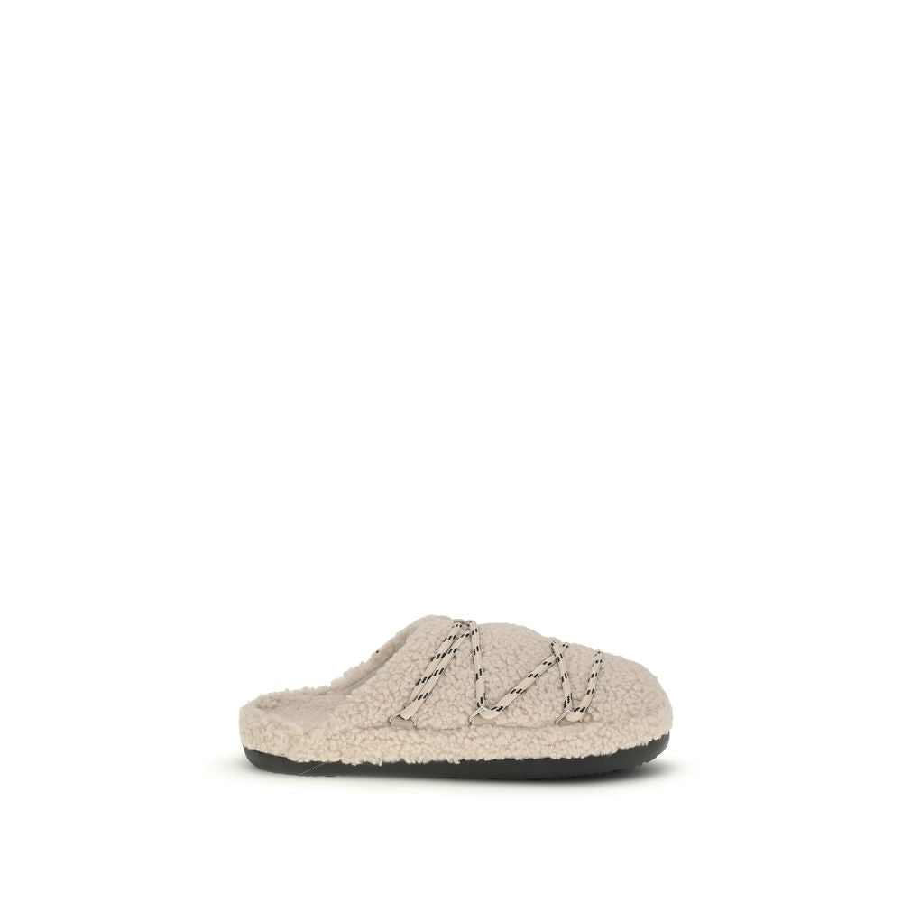 Beige Polyamide Flats - ventzia