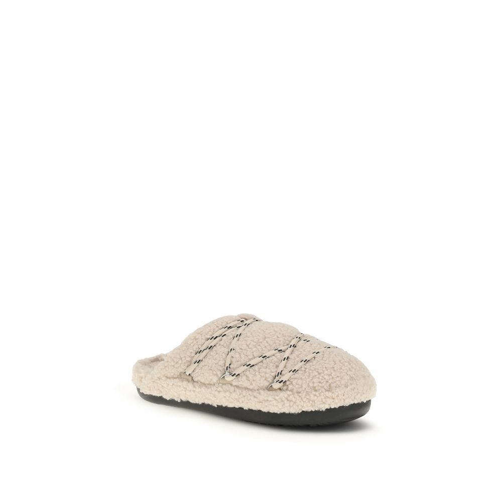 Beige Polyamide Flats - ventzia