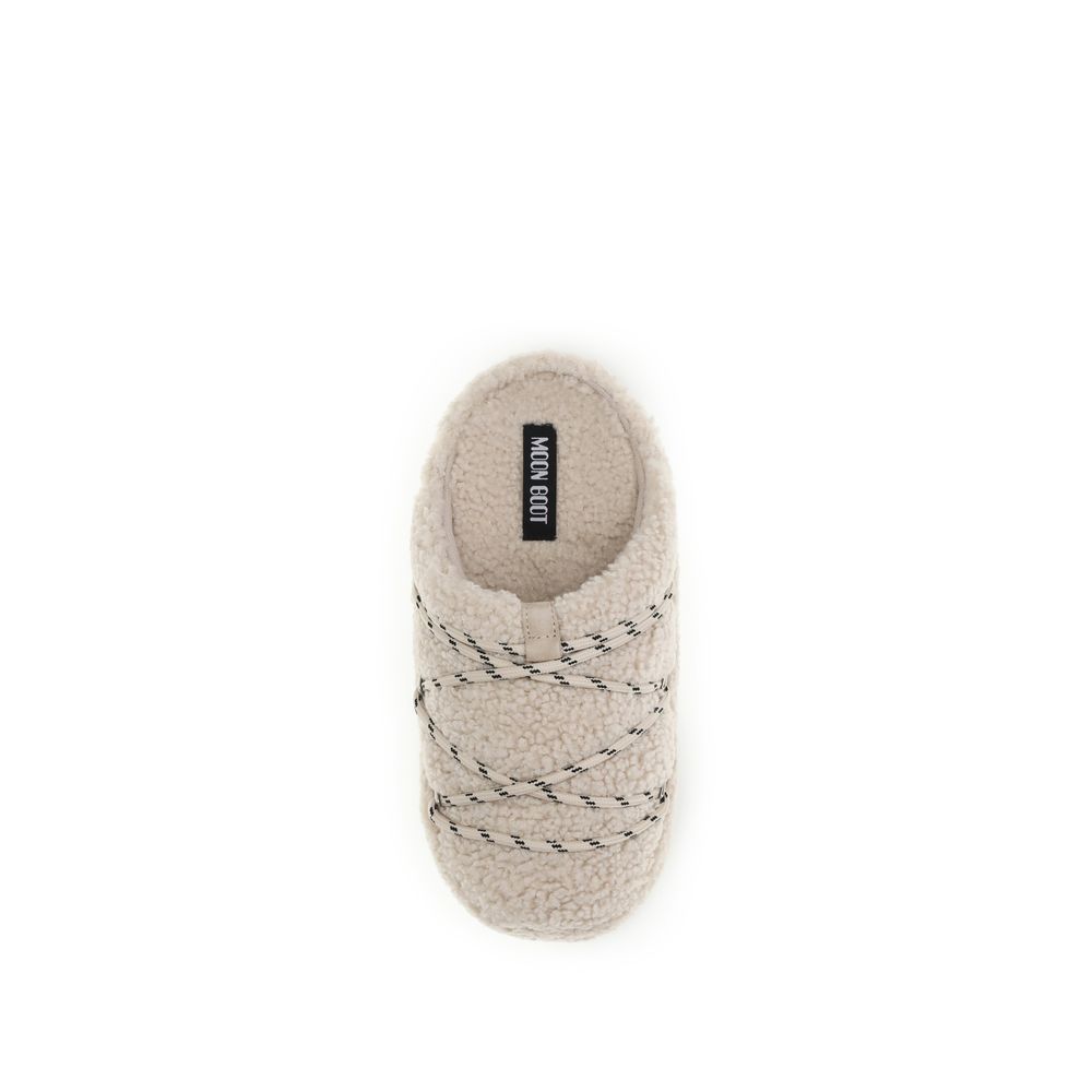 Beige Polyamide Flats - ventzia