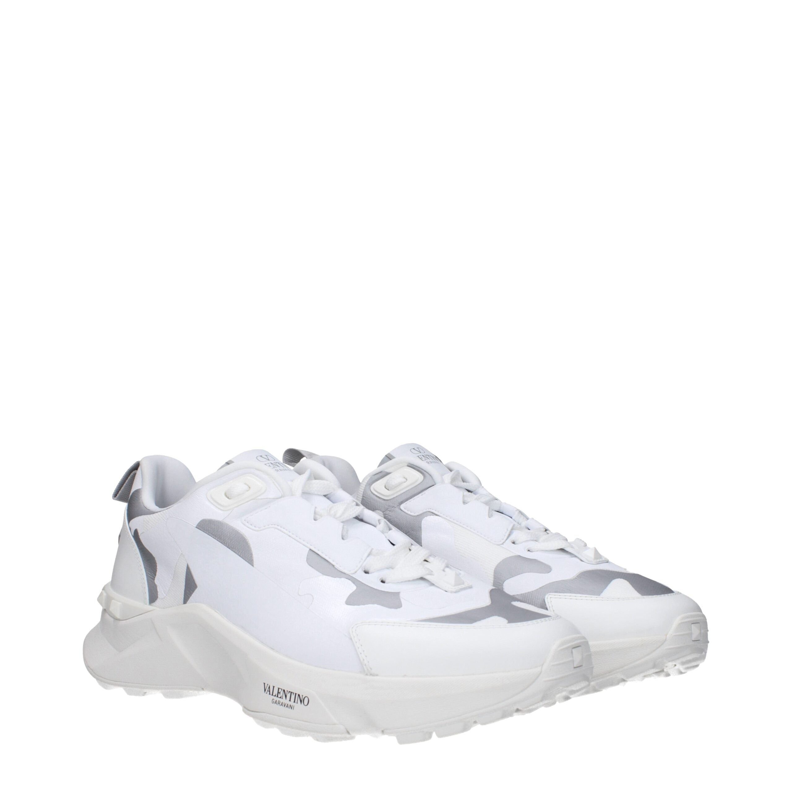 White Fabric Athletic Sneakers - ventzia
