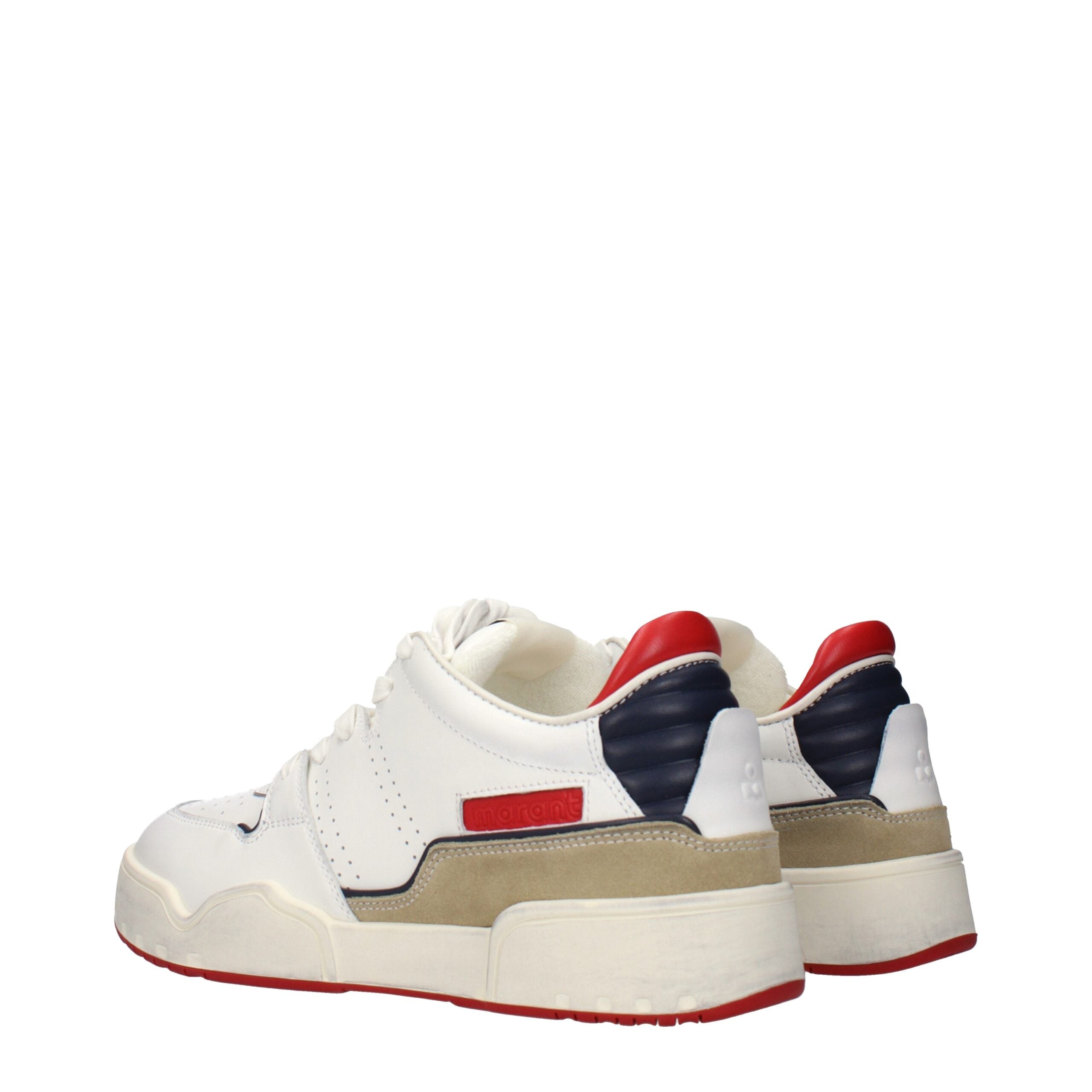 White Leather Low Top Sneakers - ventzia