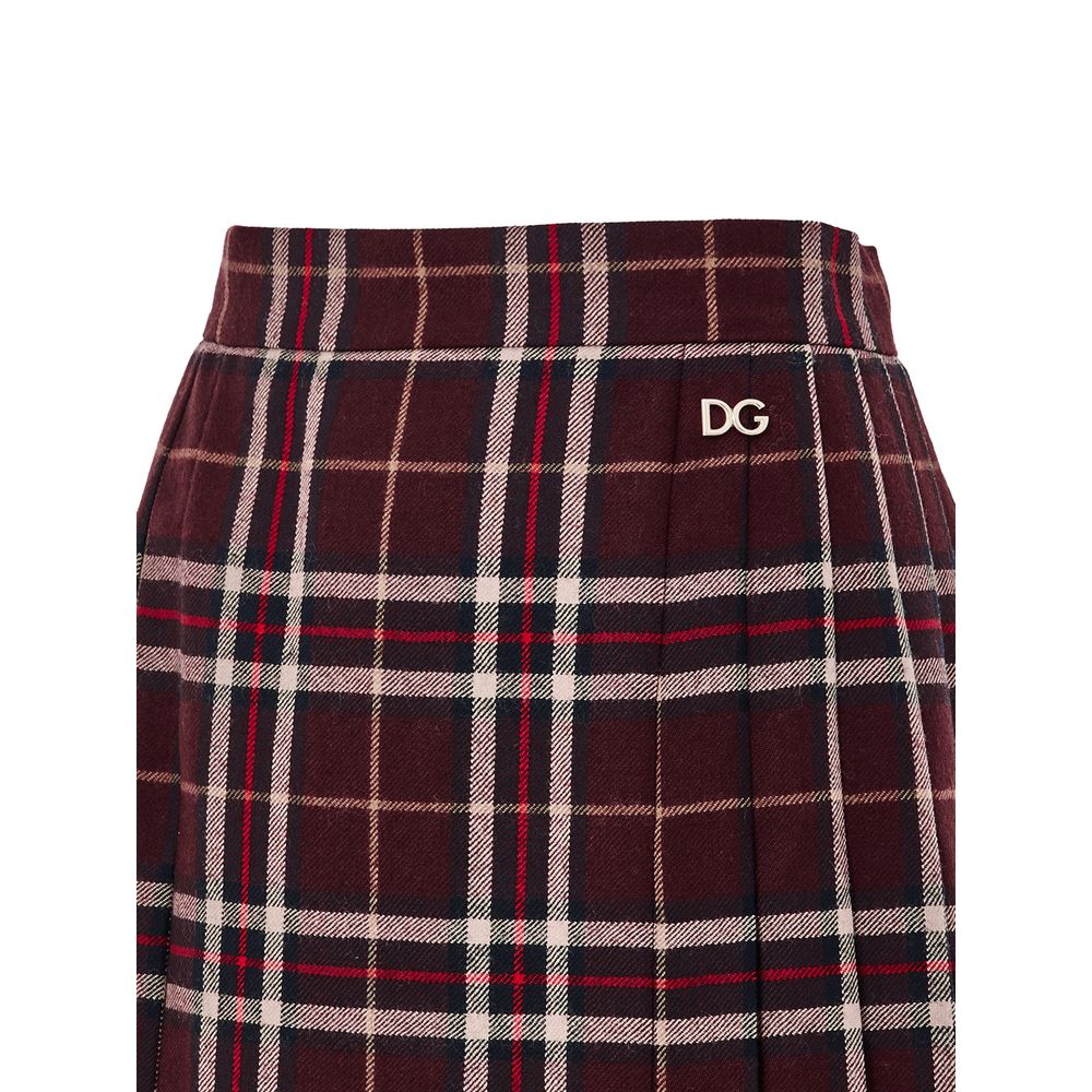 Bordeaux Wool Mini Skirt - ventzia
