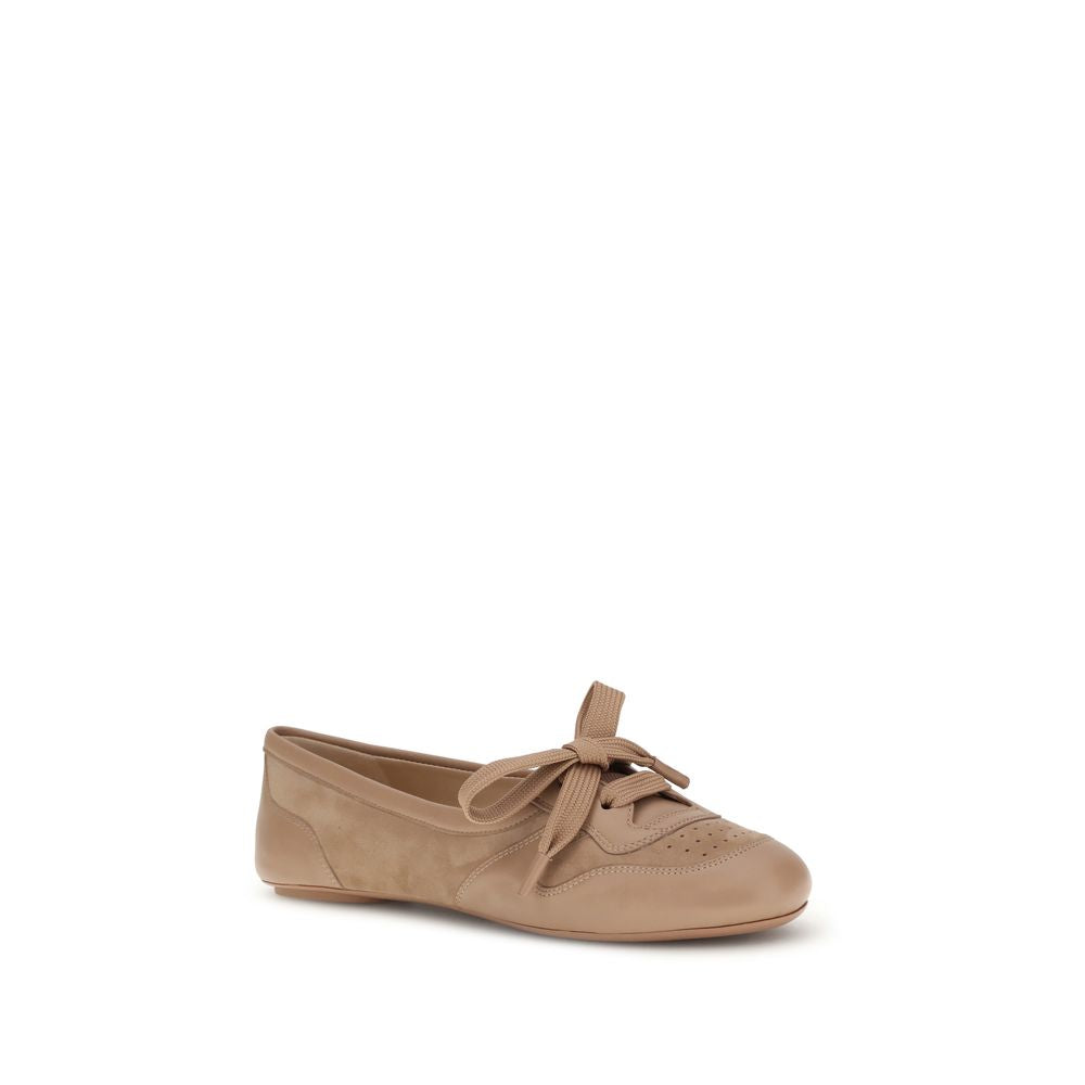 Multicolor Calf Leather Bos Taurus Ballet Flats - ventzia