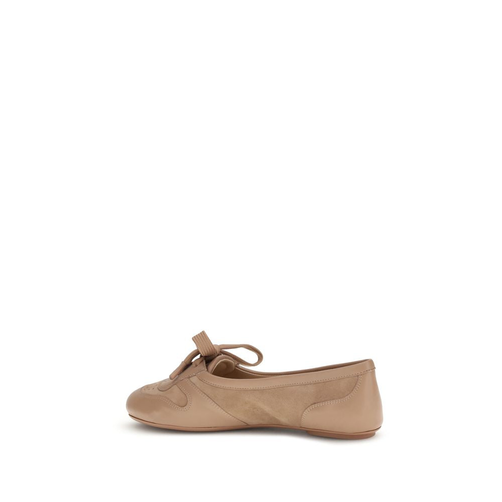 Multicolor Calf Leather Bos Taurus Ballet Flats