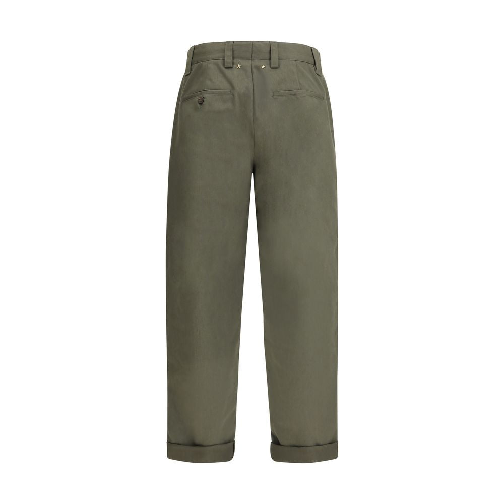 Bicolor Cotton Chino Pants - ventzia