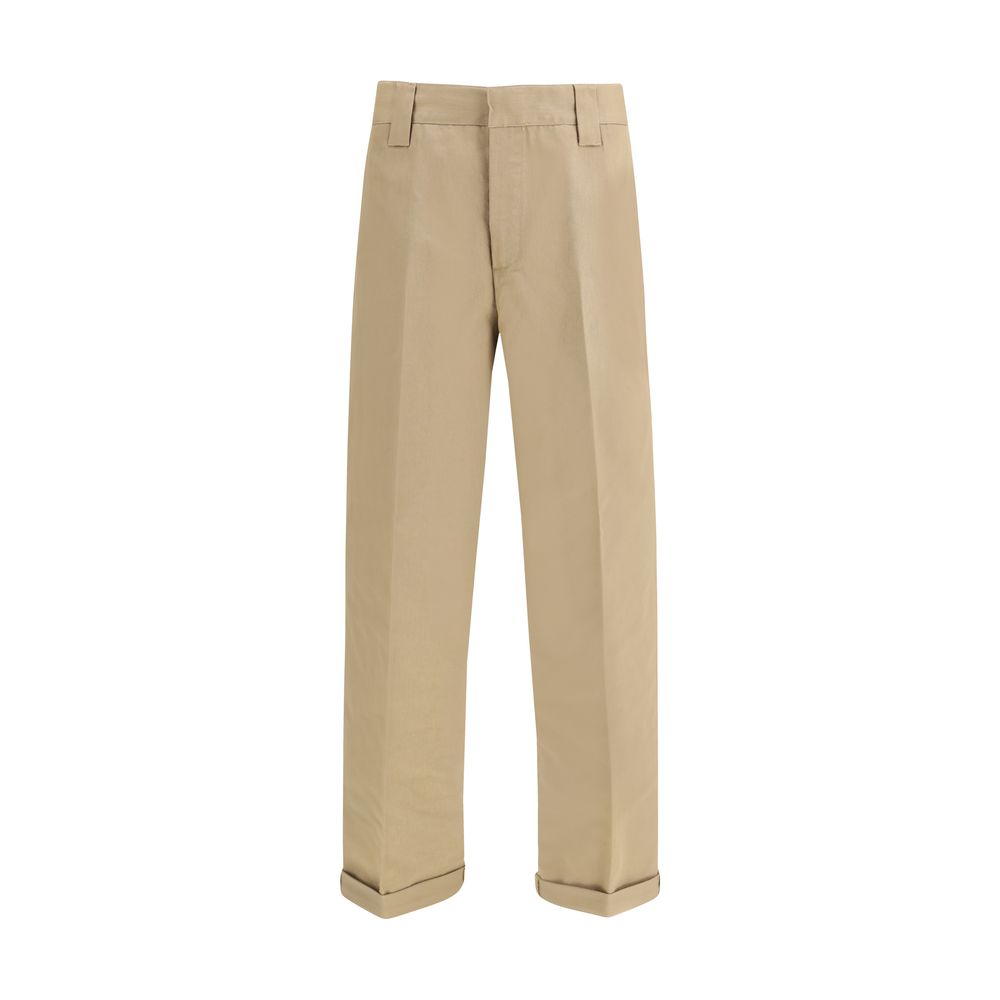 Bicolor Cotton Chino Pants - ventzia