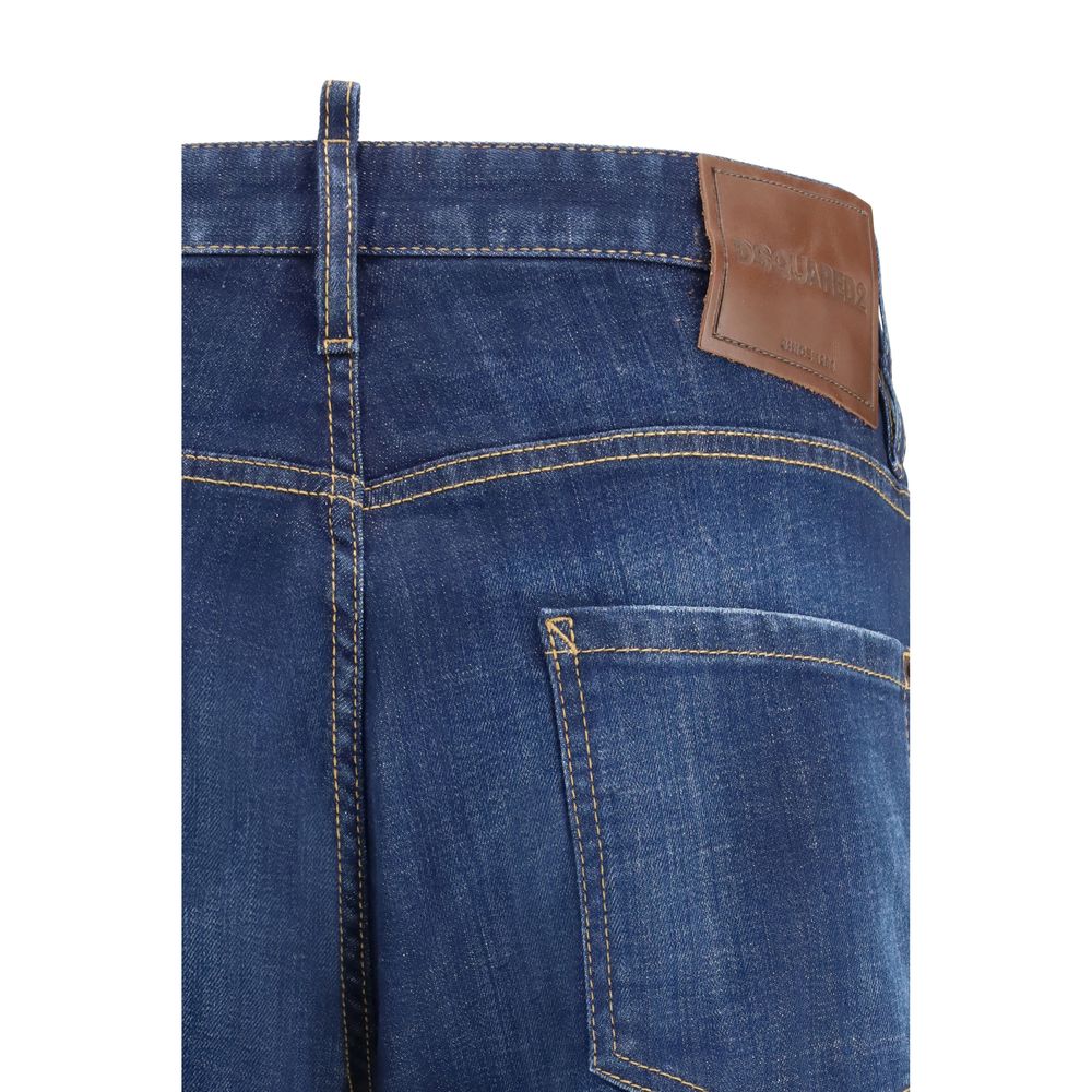 Blue Cotton Slim Fit Jeans - ventzia
