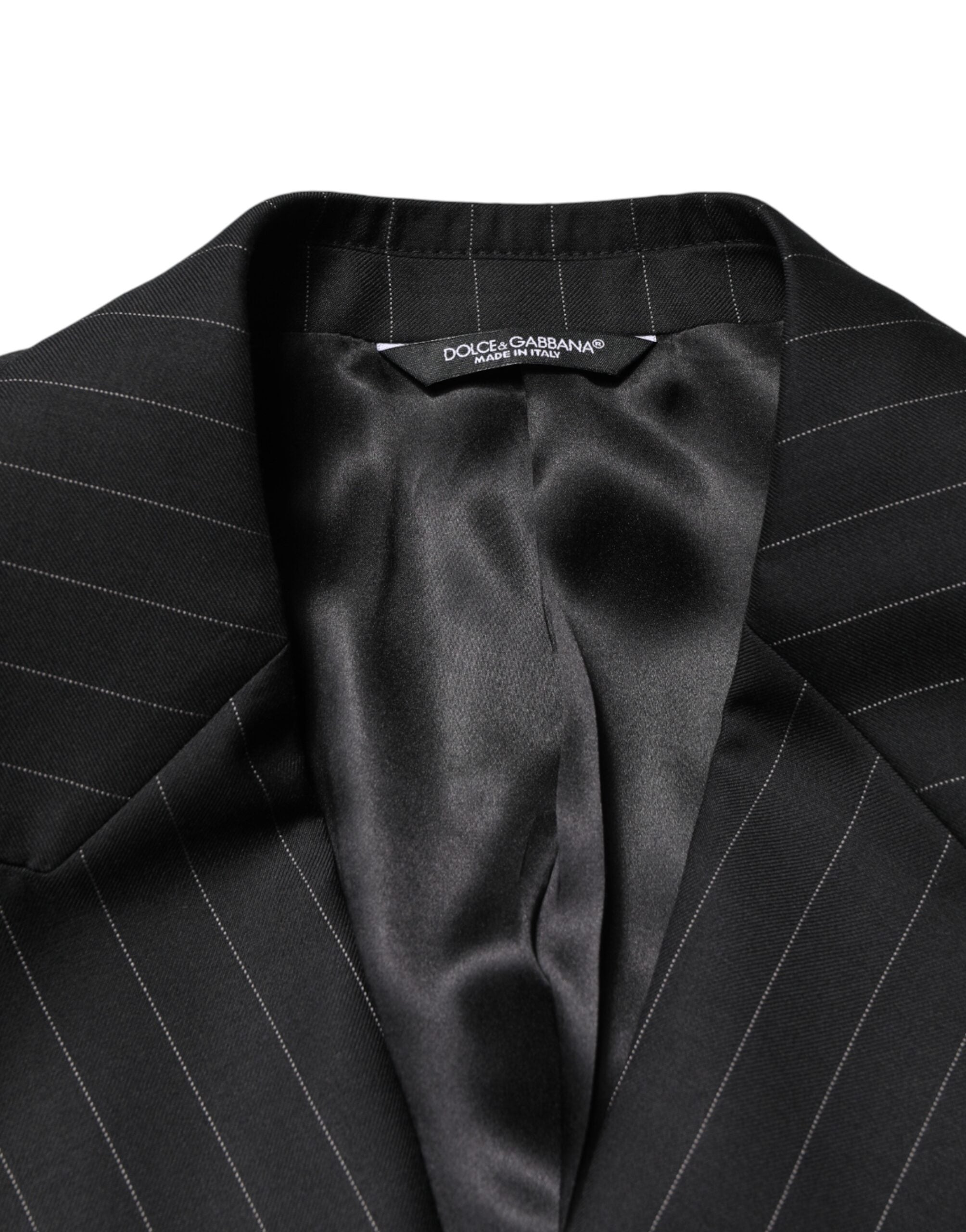 Black Stripes Double Breasted 2Button Blazer - ventzia