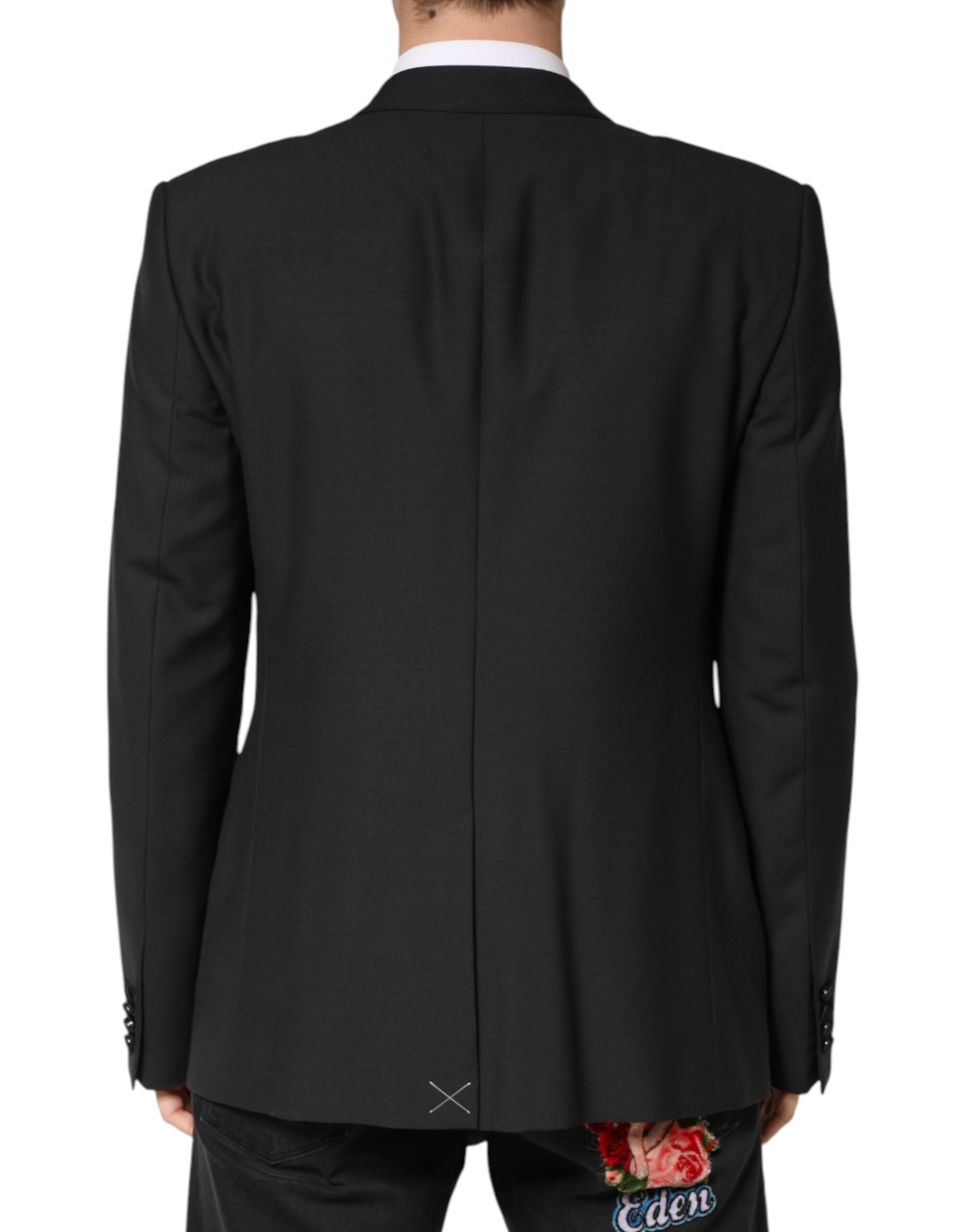 Black MARTINI Single Breasted Jacket Blazer - ventzia