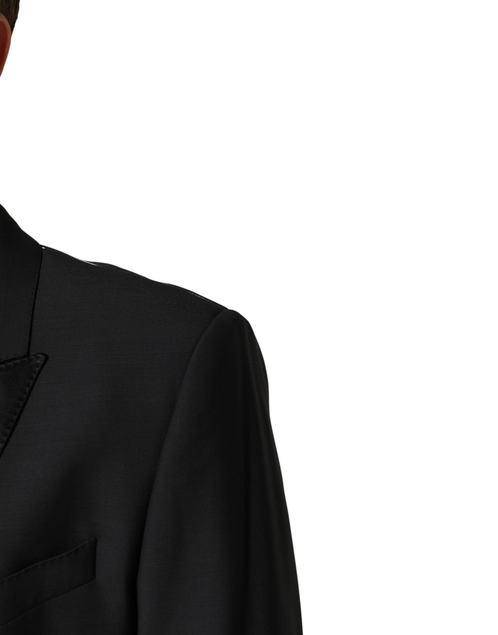 Black MARTINI Single Breasted Jacket Blazer - ventzia