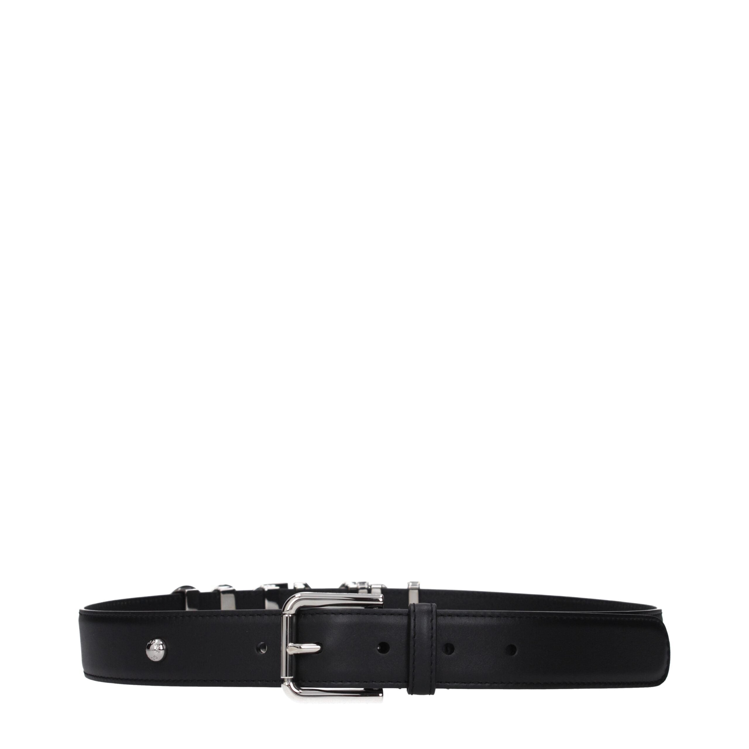 Black Leather Regular Belt - ventzia