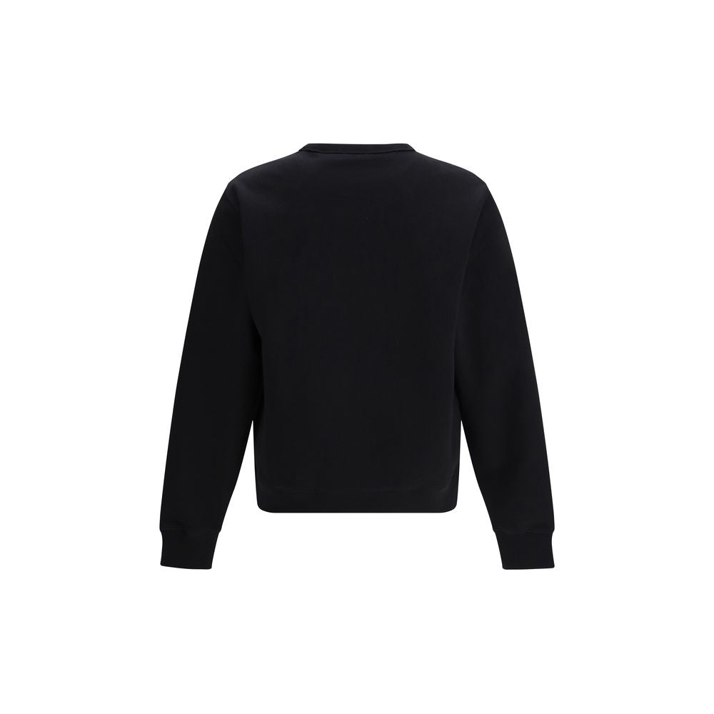 Black Cotton Sweatshirt - ventzia