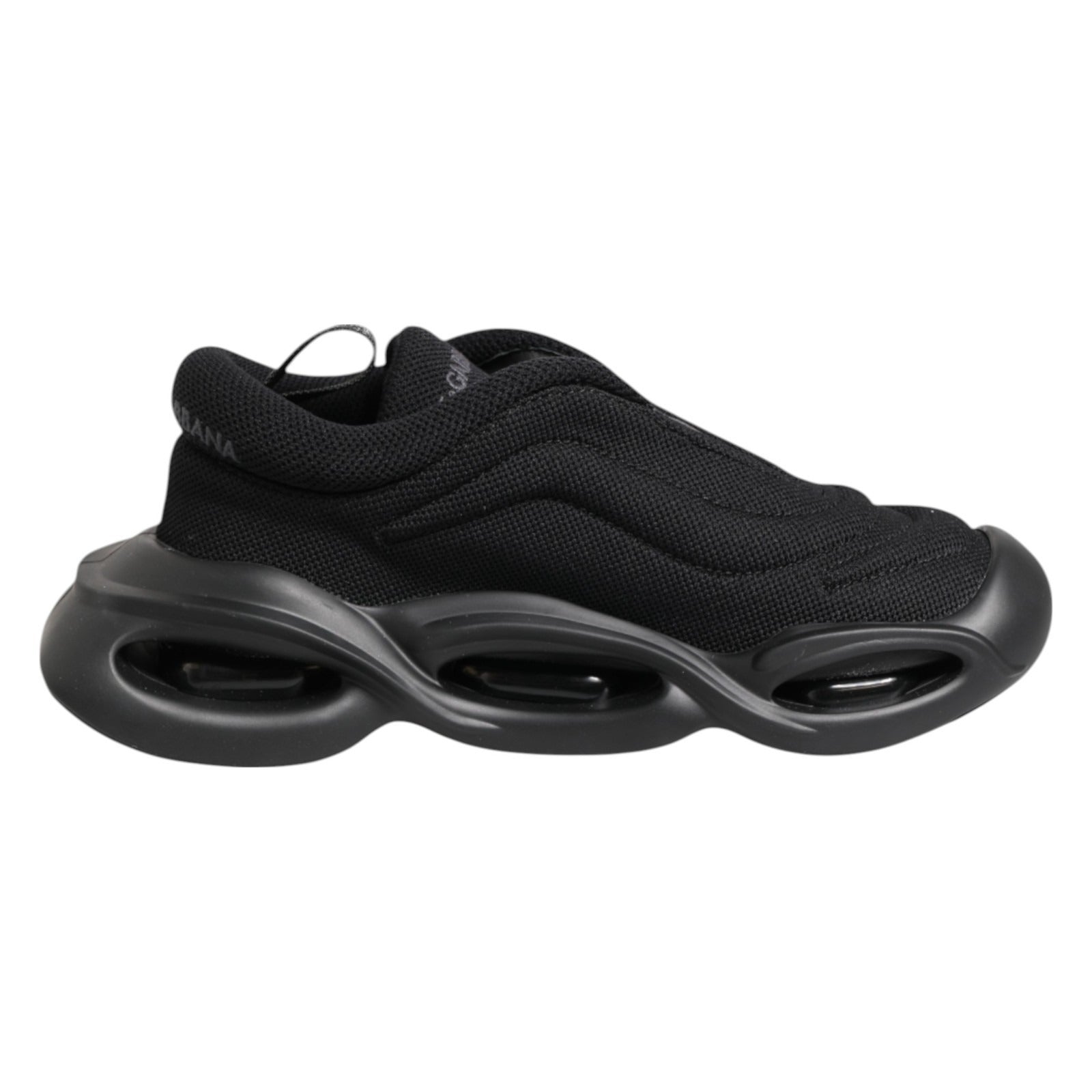Black Slip On Low Top Wave Sneakers Shoes - ventzia