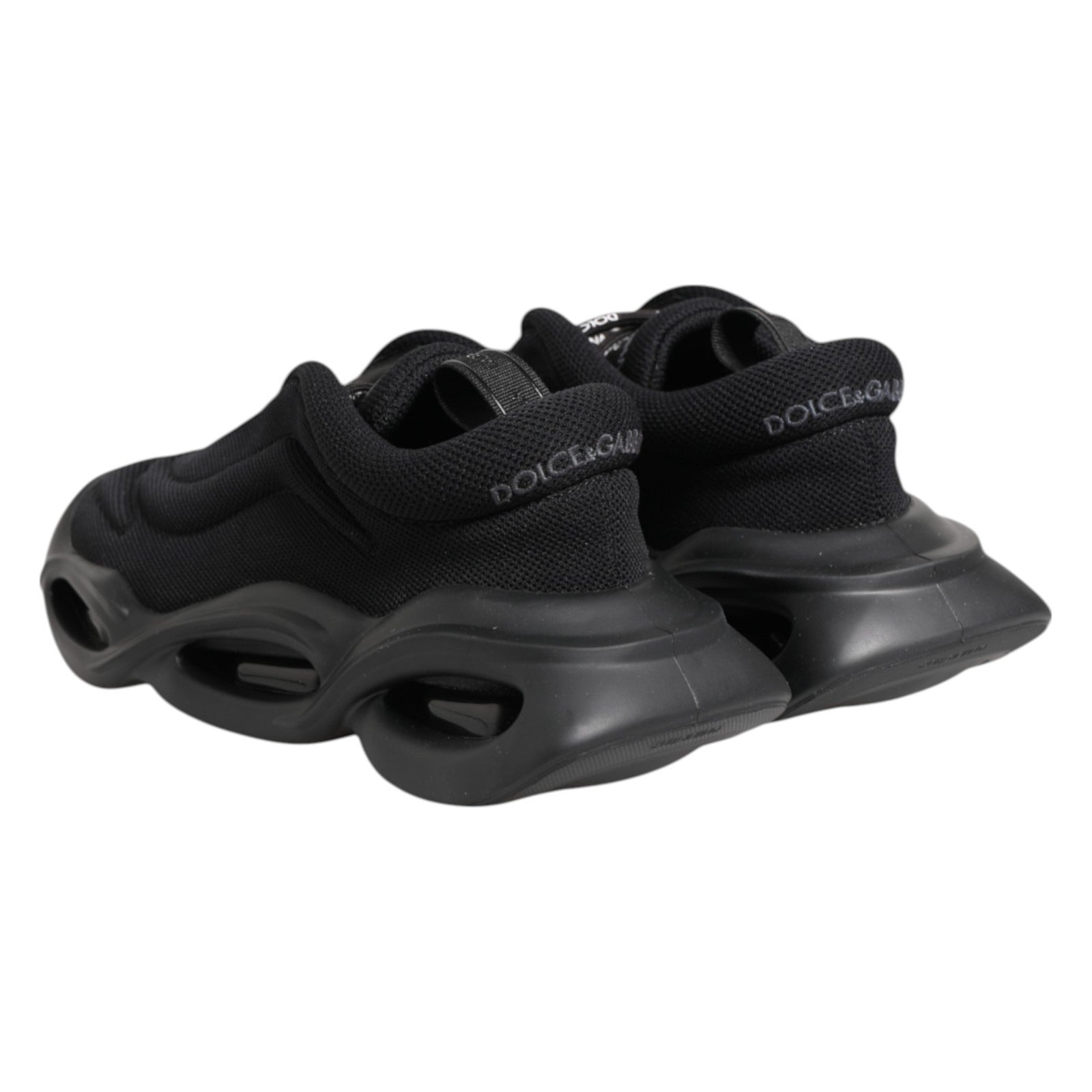 Black Slip On Low Top Wave Sneakers Shoes - ventzia