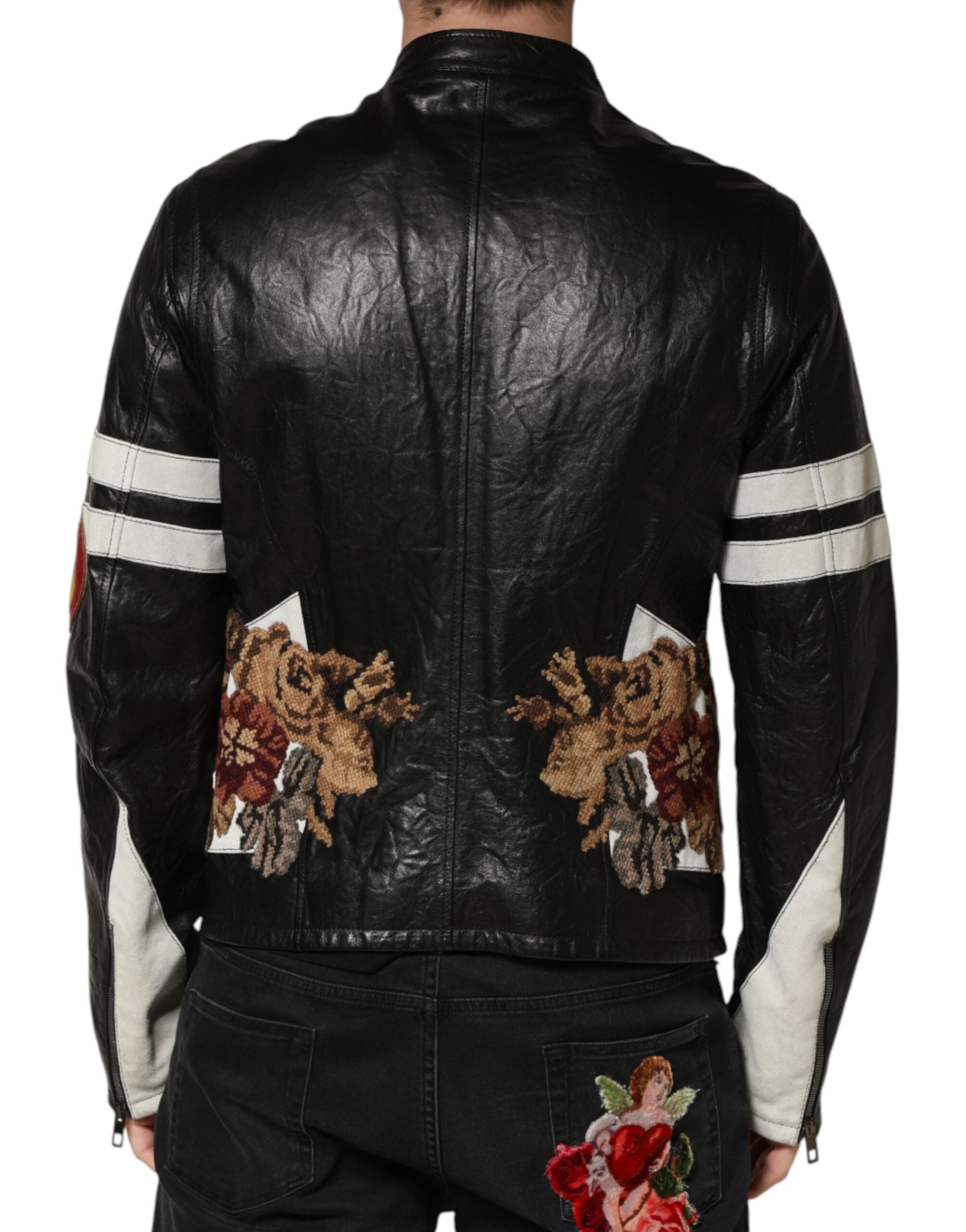 Black Guns n' Roses FullZip Men Biker Jacket - ventzia