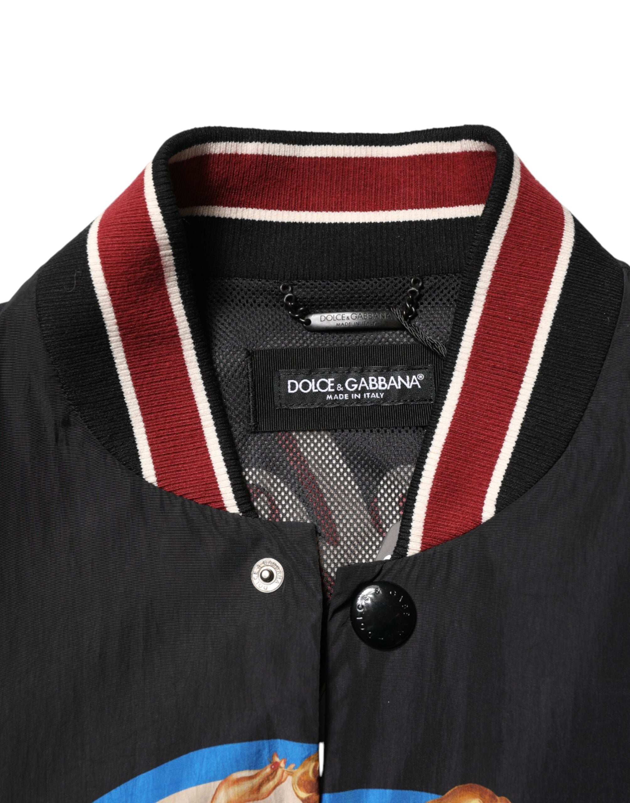 Black Pin Up Button Down Men Bomber Jacket - ventzia