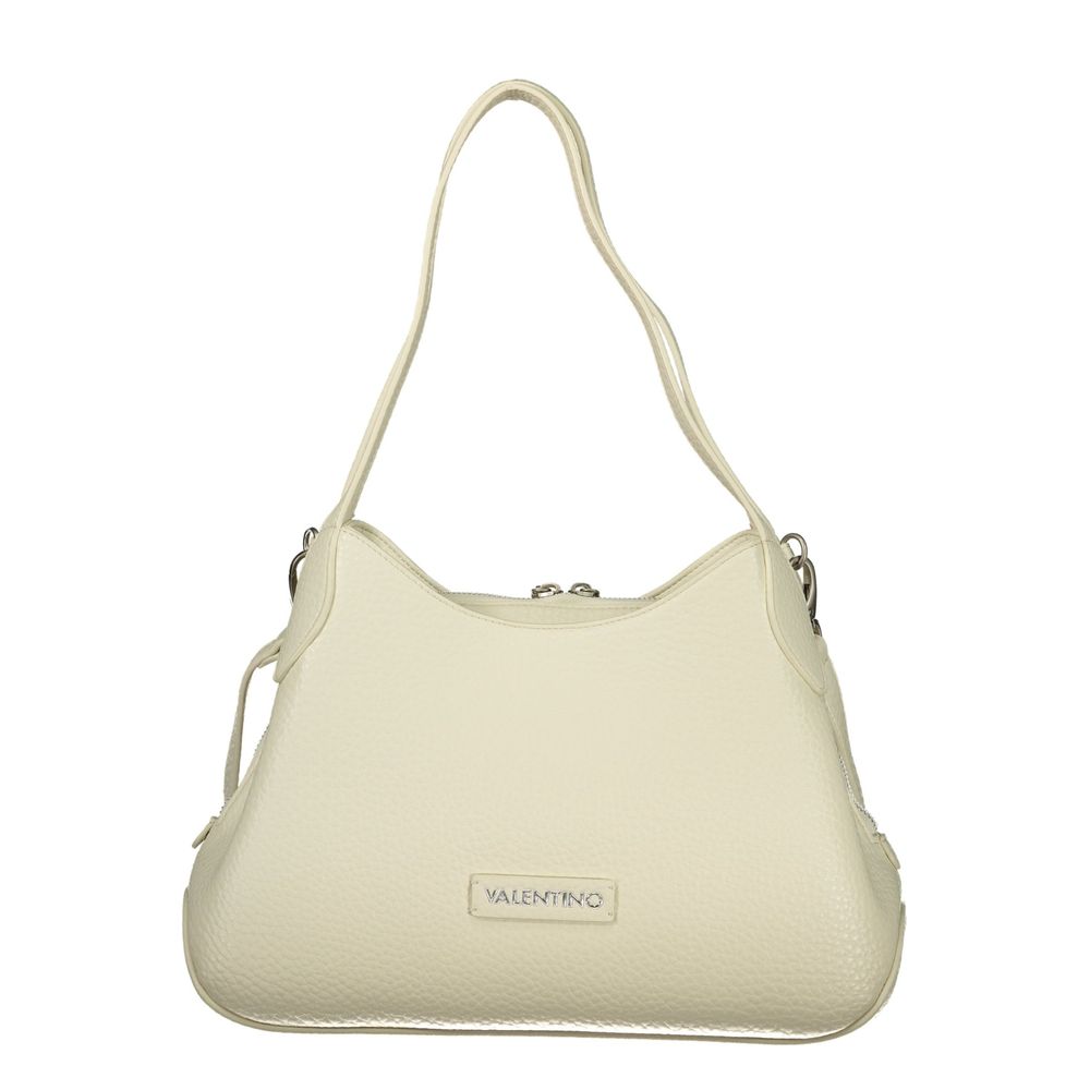 Bianco Polyurethane Women Handbag - ventzia