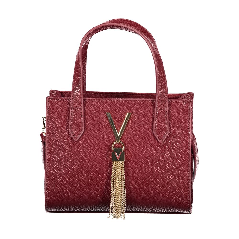 Rosso Polyurethane Women Handbag - ventzia
