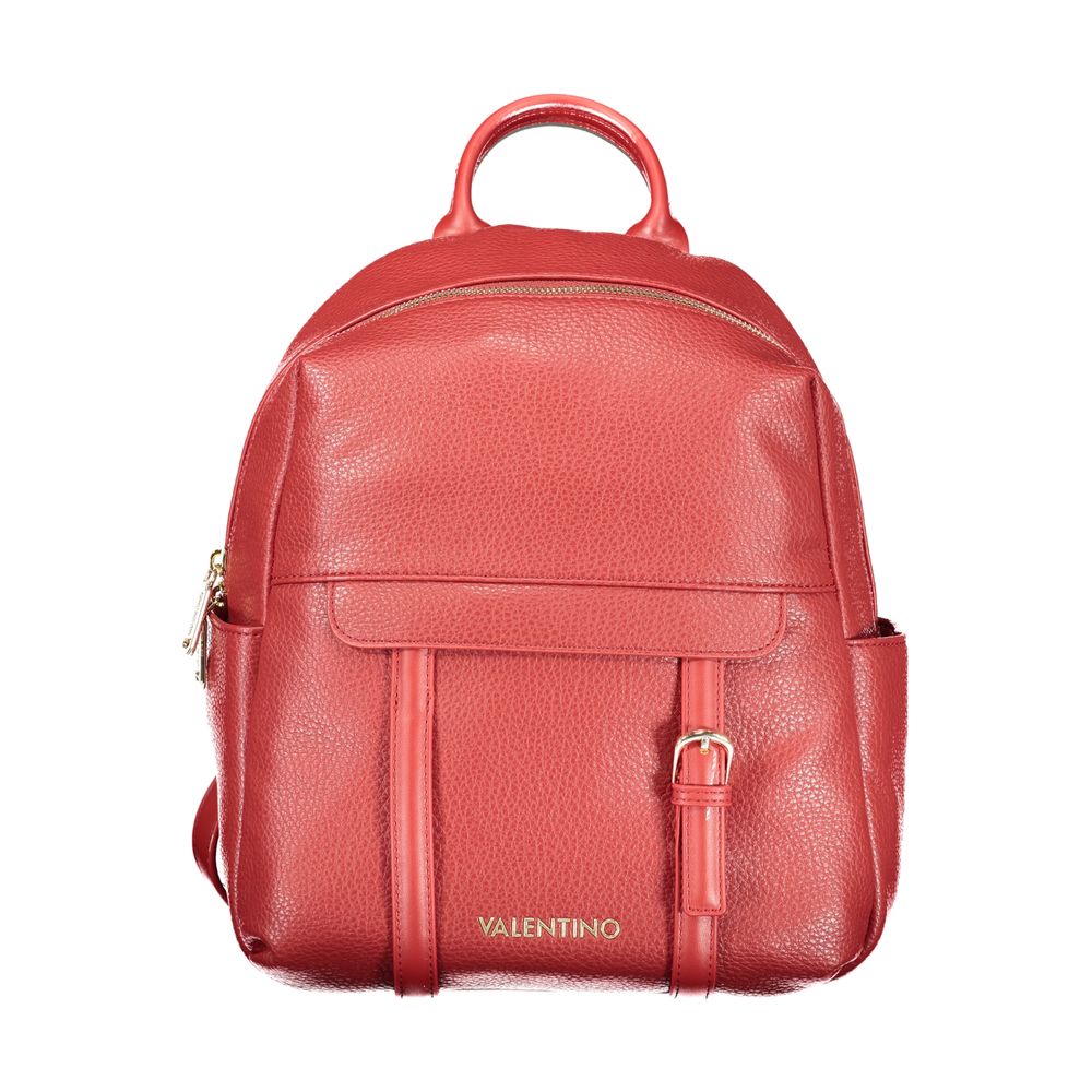 Rosso Polyurethane Women Backpack - ventzia