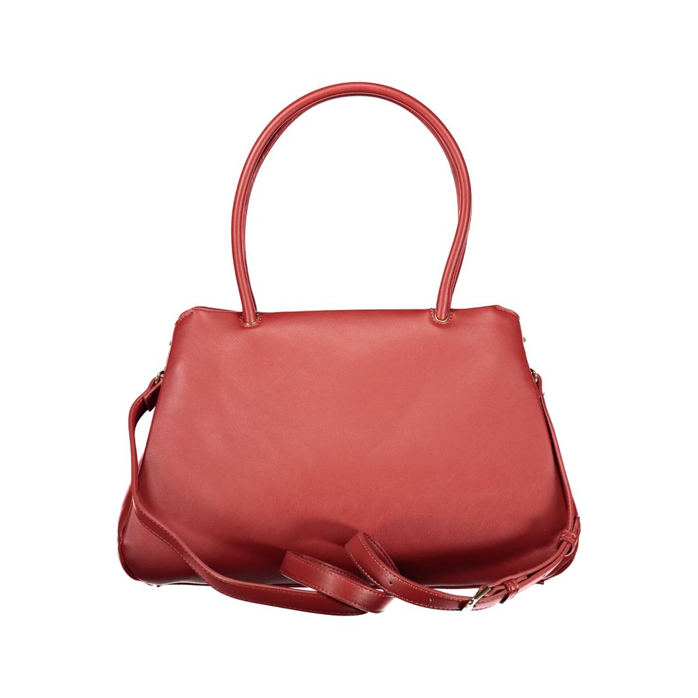 Rosso Polyurethane Women's Handbag - ventzia