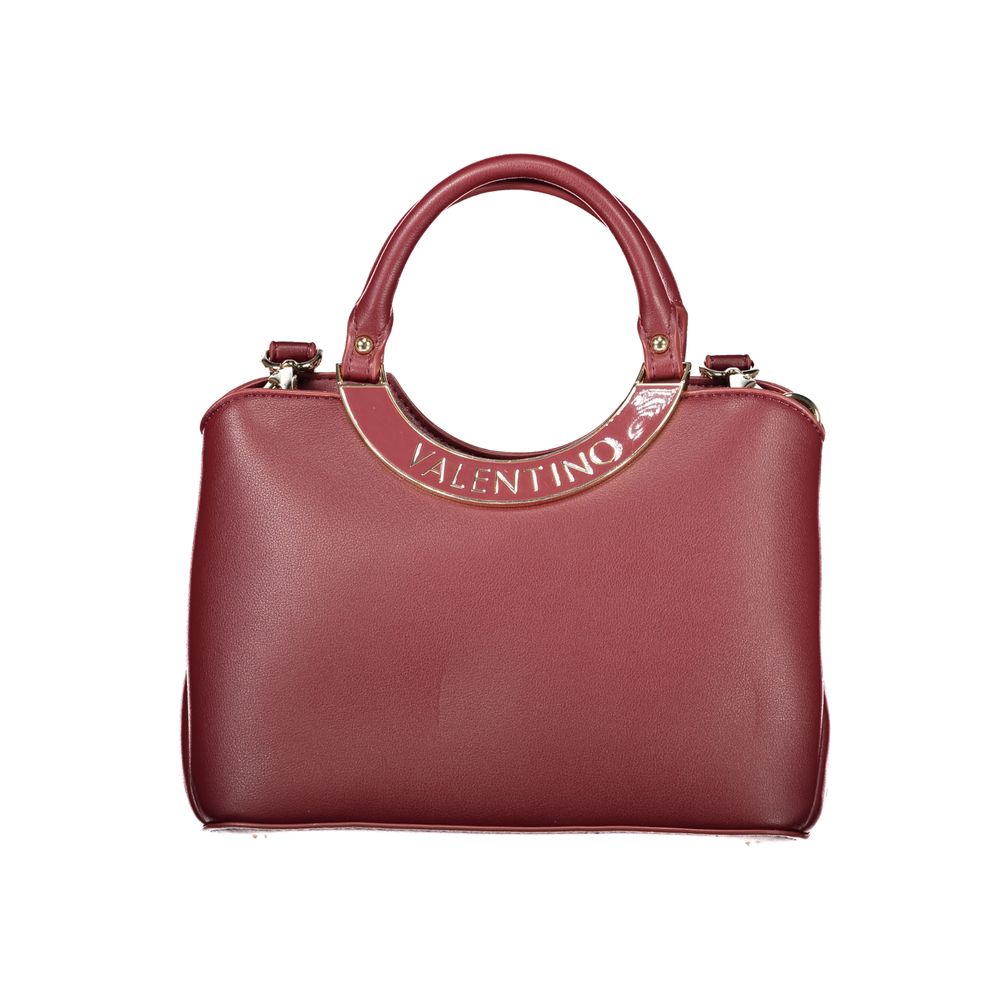 Red Polyurethane Women Handbag - ventzia