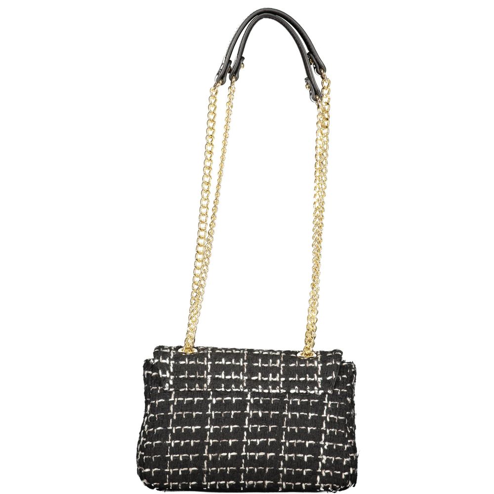 Black Polyurethane Women Handbag - ventzia