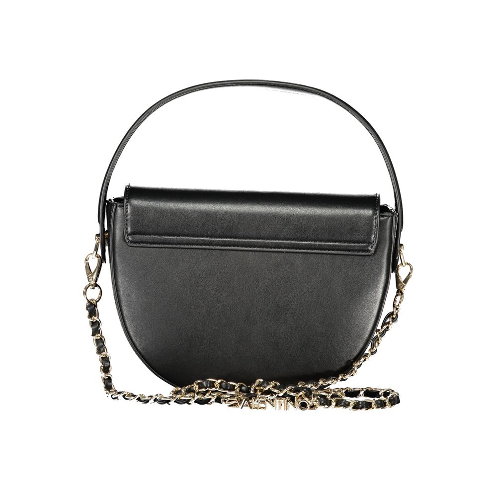 Black Polyurethane Women's Handbag - ventzia