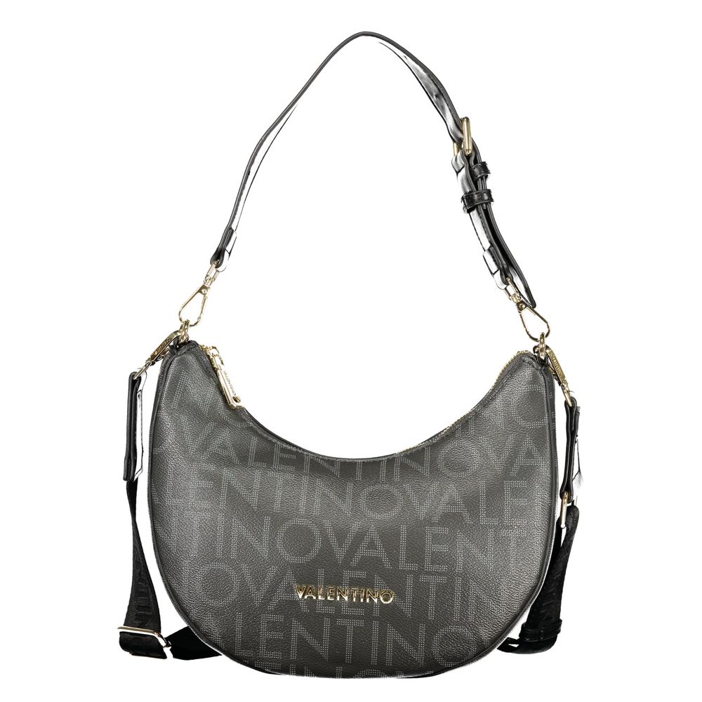 Black Polyurethane Women Handbag - ventzia