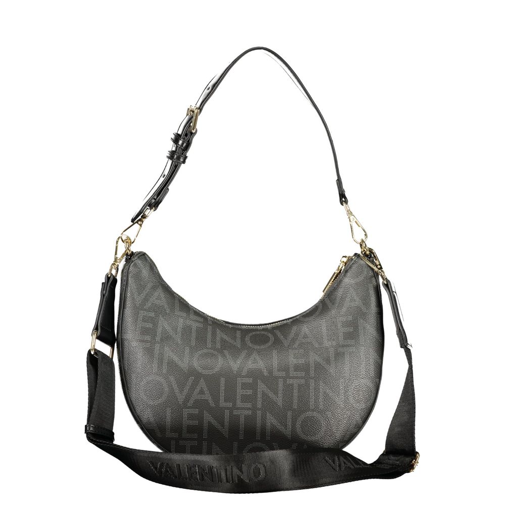 Black Polyurethane Women Handbag - ventzia