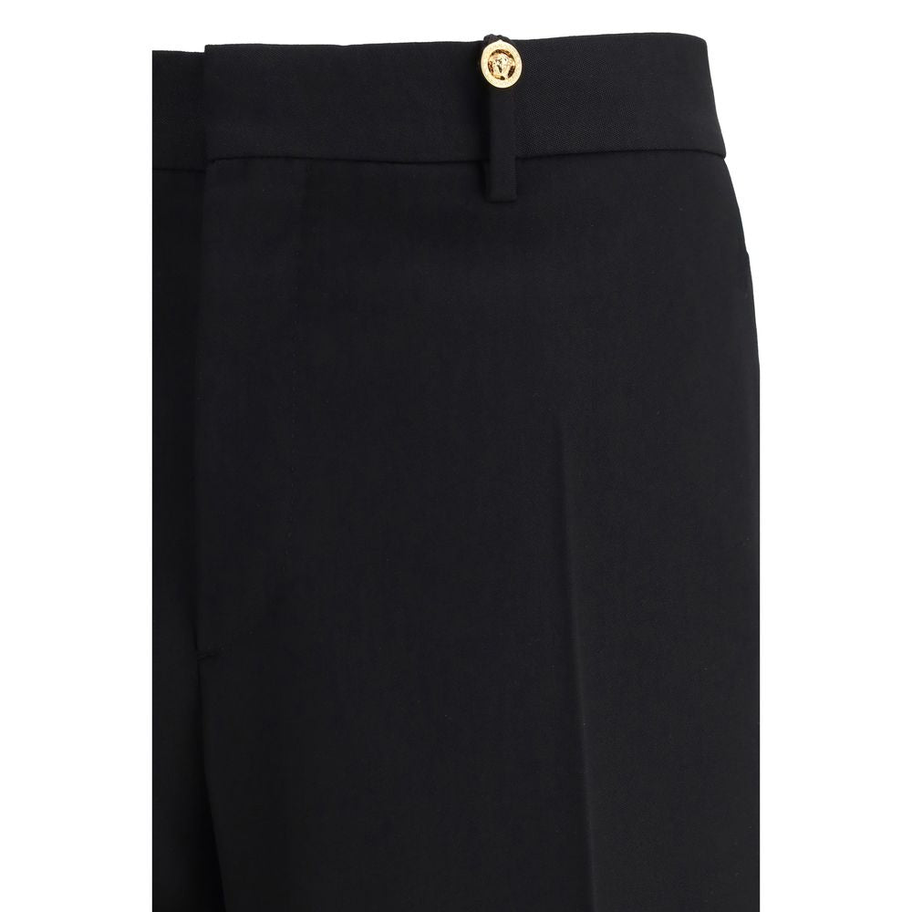 Black Fleece Wool Dress Pants - ventzia
