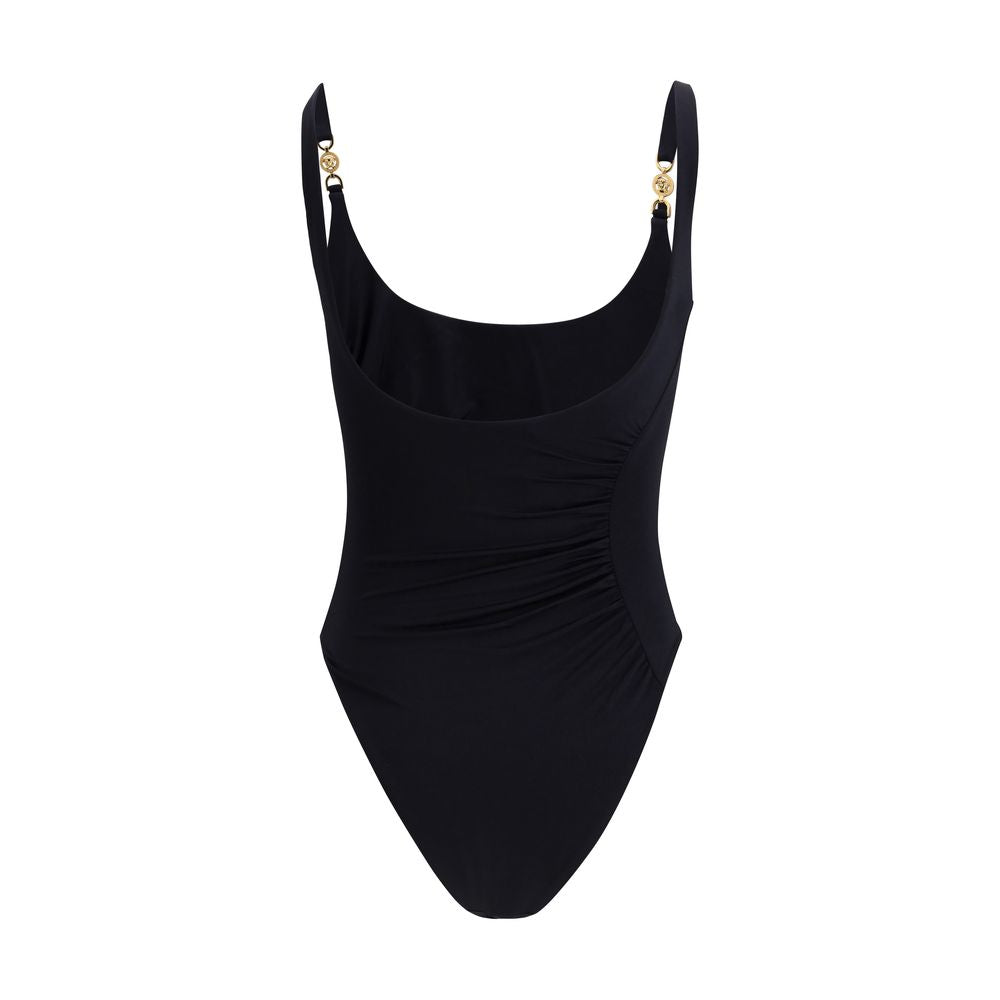 Black Polyamide One-Piece Swimsuit - ventzia