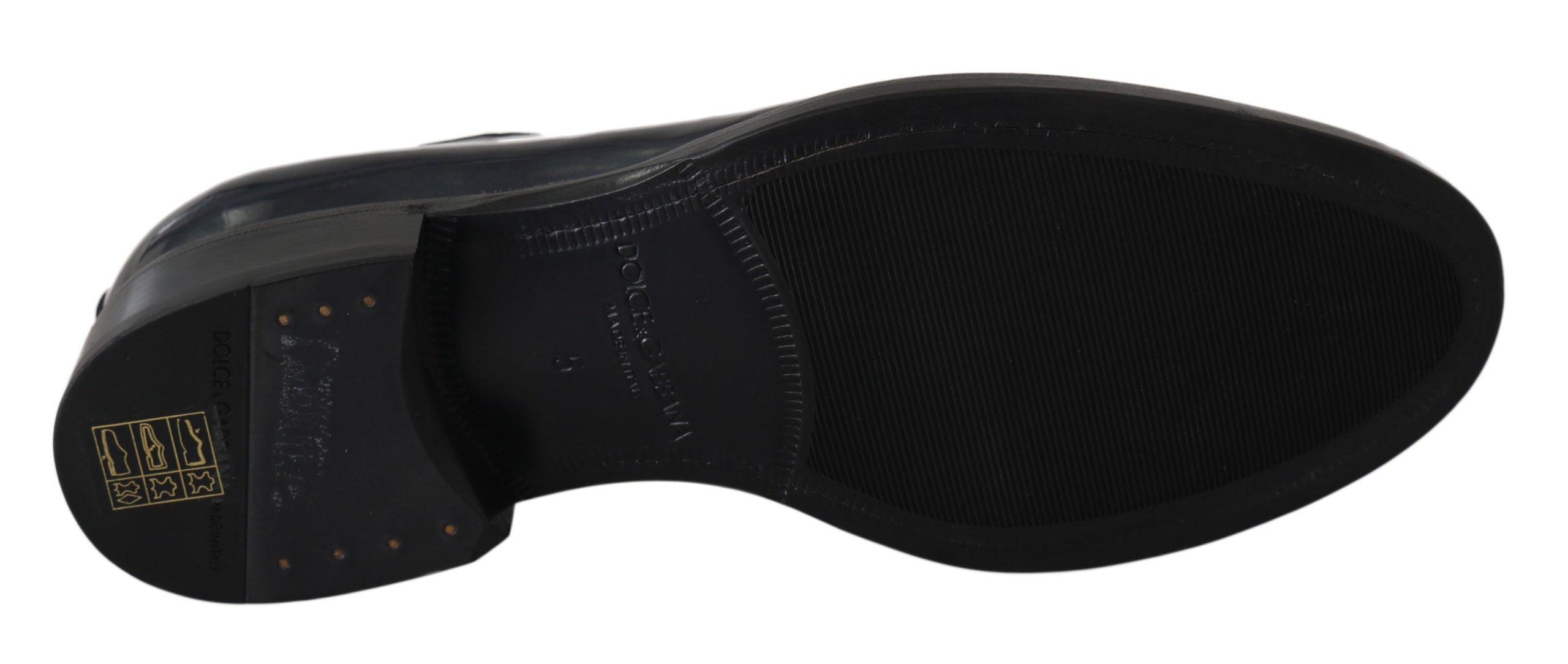Elegant Blue Leather Derby Dress Shoes - ventzia