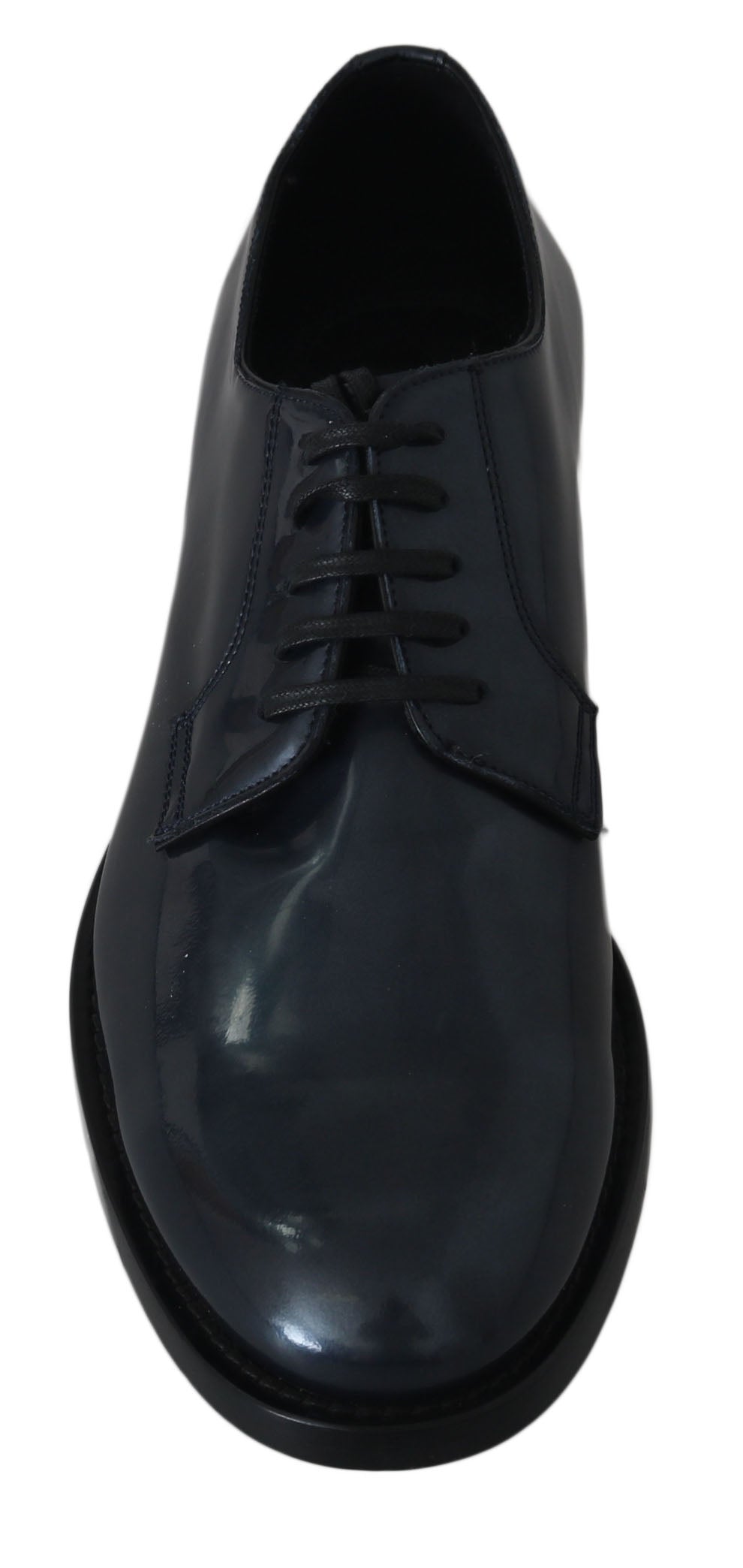Elegant Blue Leather Derby Dress Shoes - ventzia