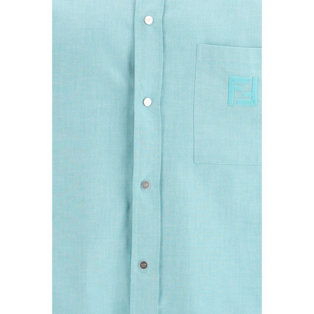 Blue Cotton Dress Shirt - ventzia