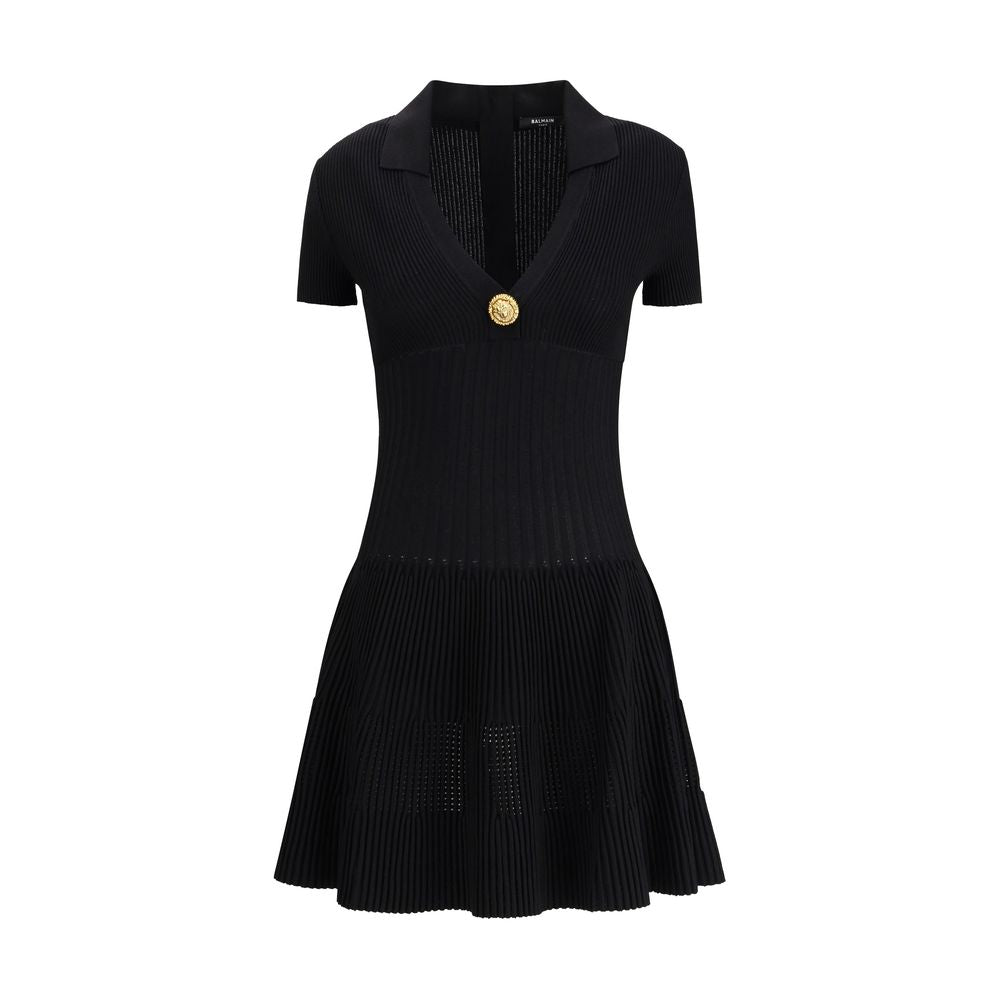 Black Viscose Casual Dress - ventzia