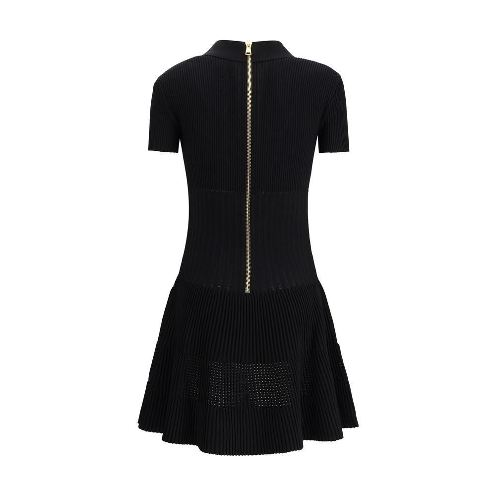 Black Viscose Casual Dress - ventzia