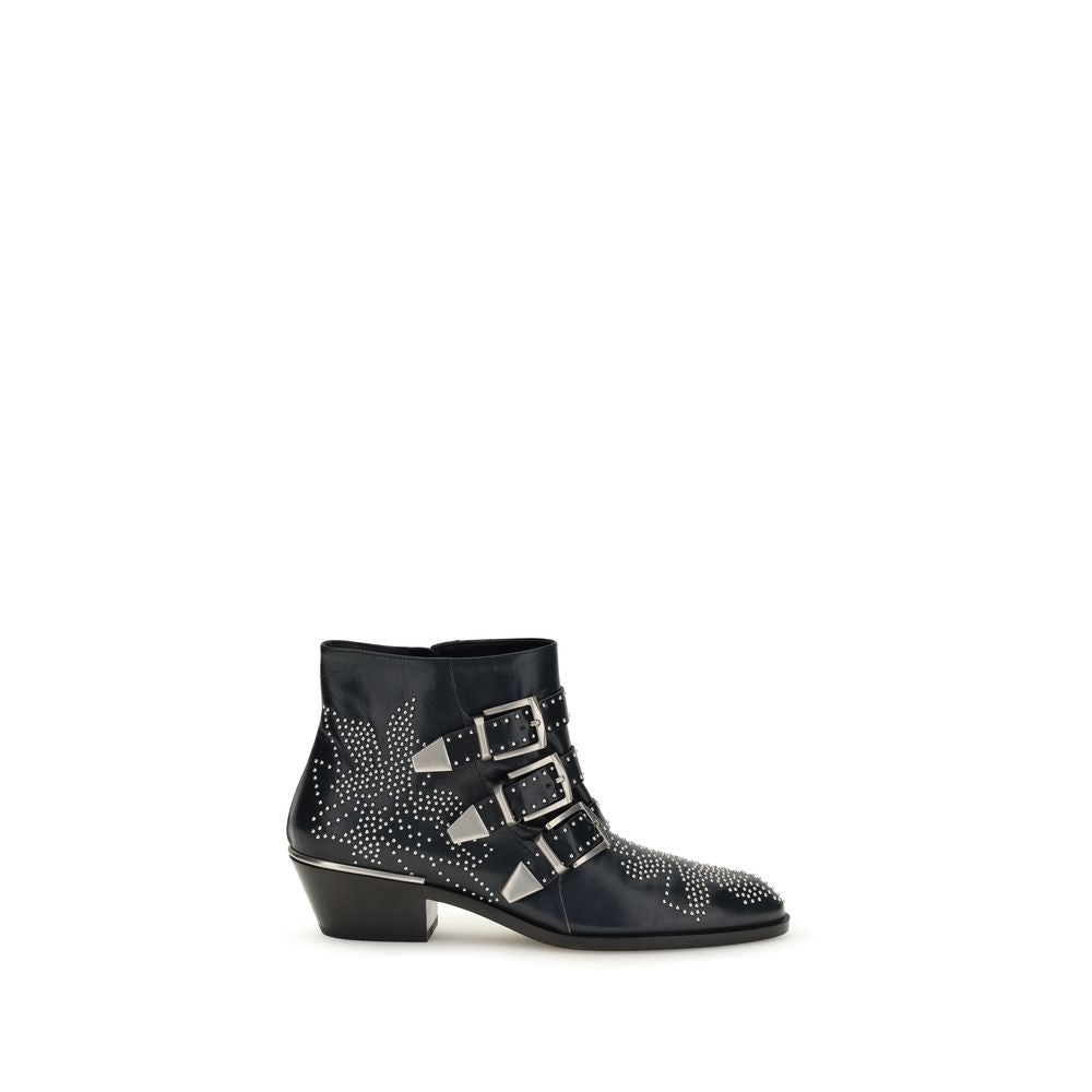 Black Calf Leather Bos Taurus Lace-Up Boots - ventzia