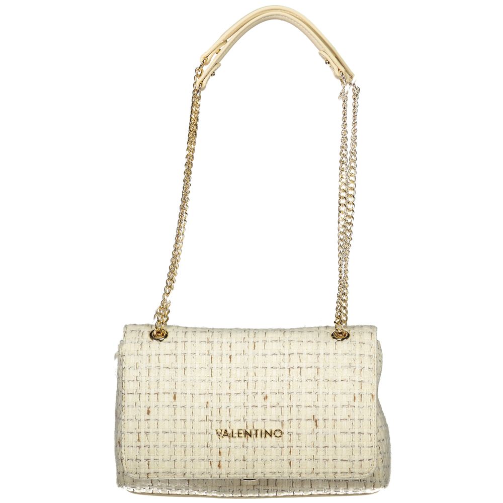 Bianco Polyurethane Women Shoulder Bag - ventzia