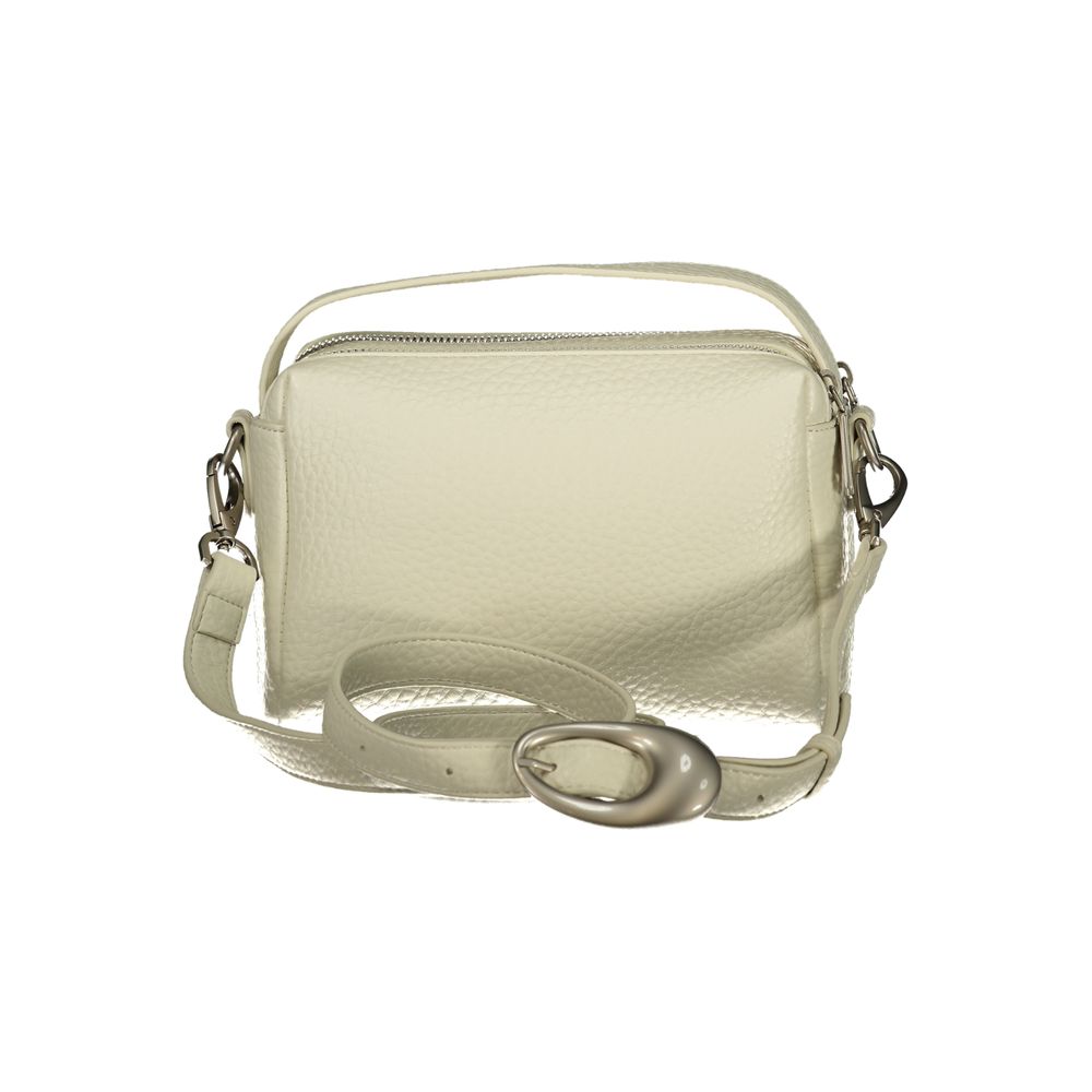 Bianco Polyurethane Women Handbag - ventzia