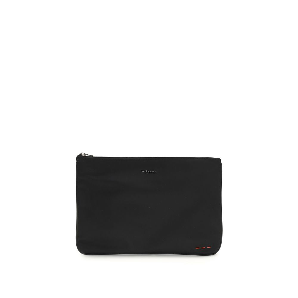 Black Nylon Clutch Bag - ventzia