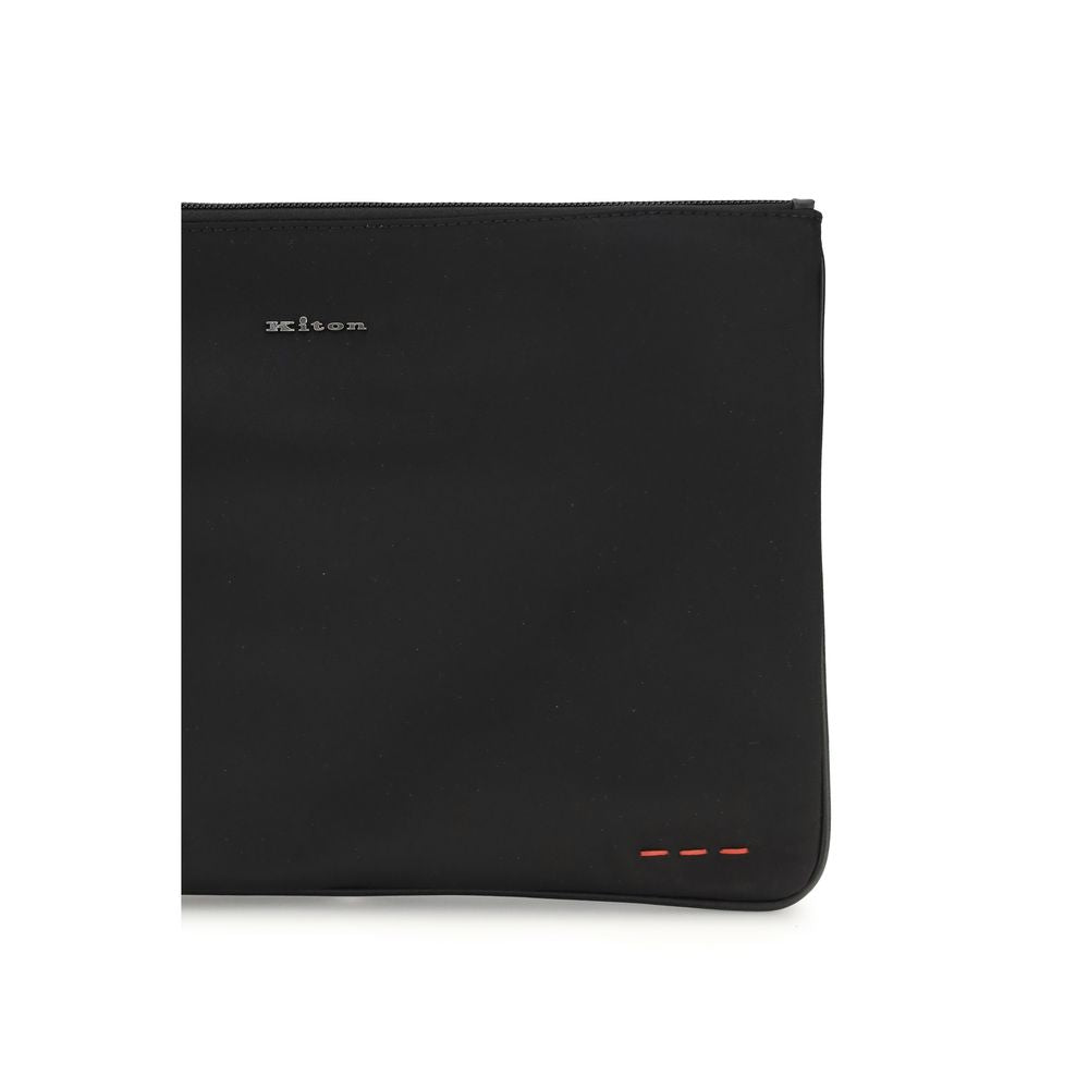 Black Nylon Clutch Bag - ventzia