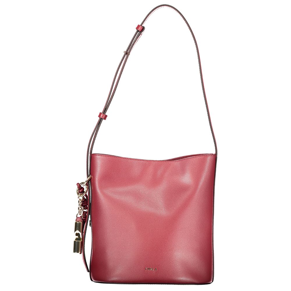 Rosso Leather Woman Bucket Bag - ventzia